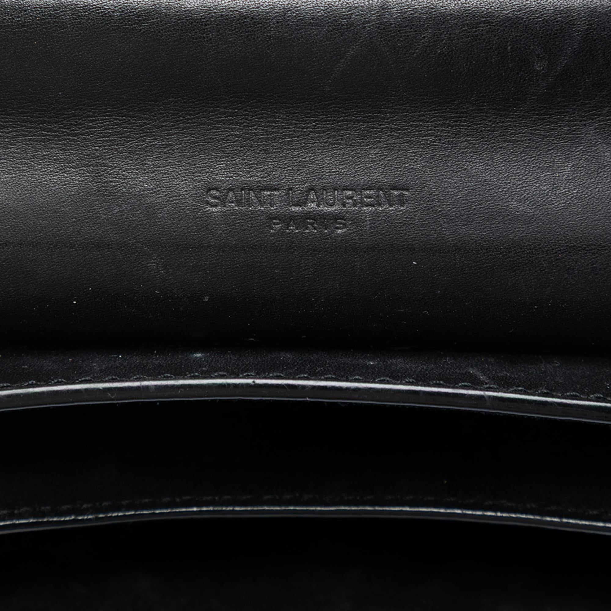 Saint Laurent Small Leather Monogram Kaia Crossbody