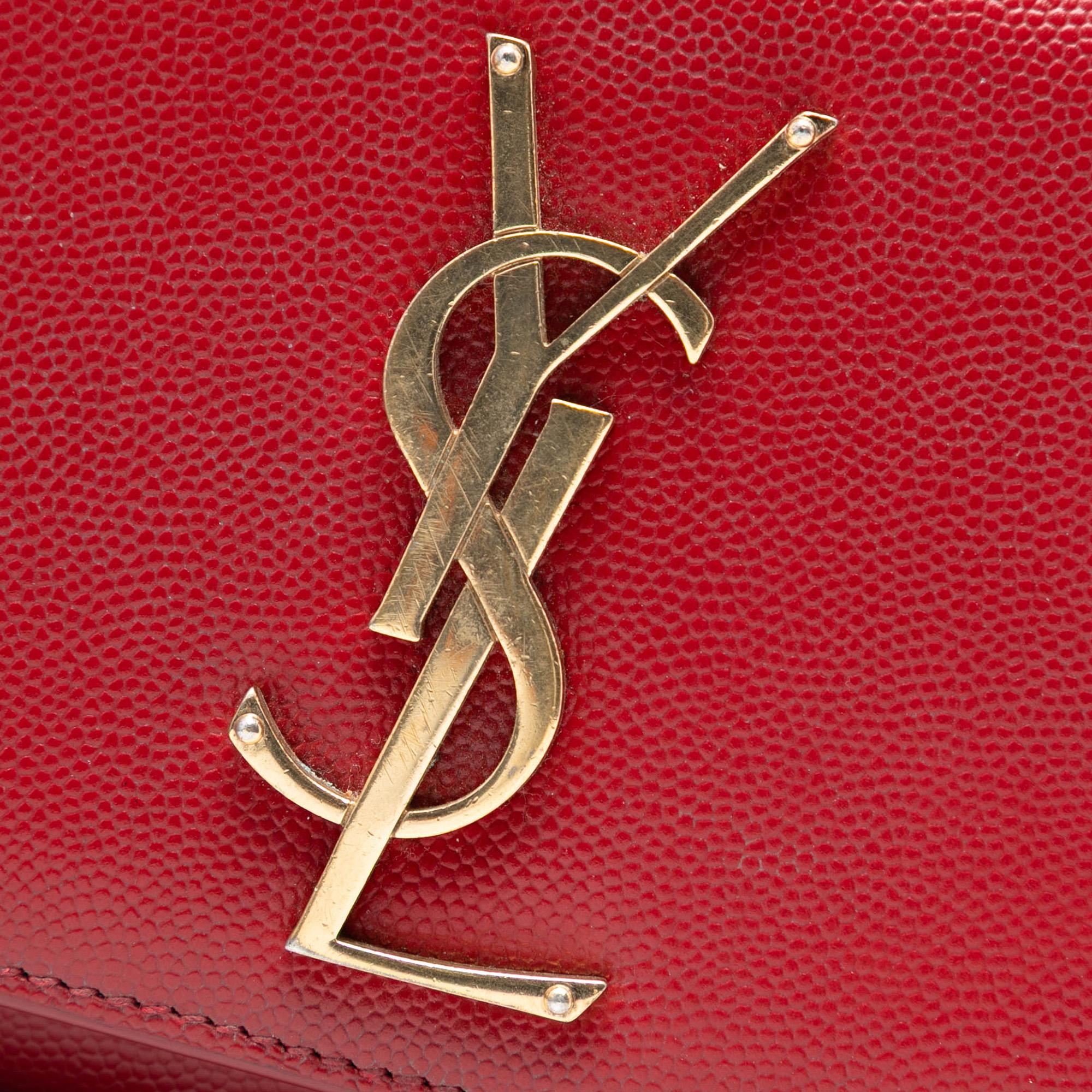 Saint Laurent Small Leather Monogram Kate Crossbody