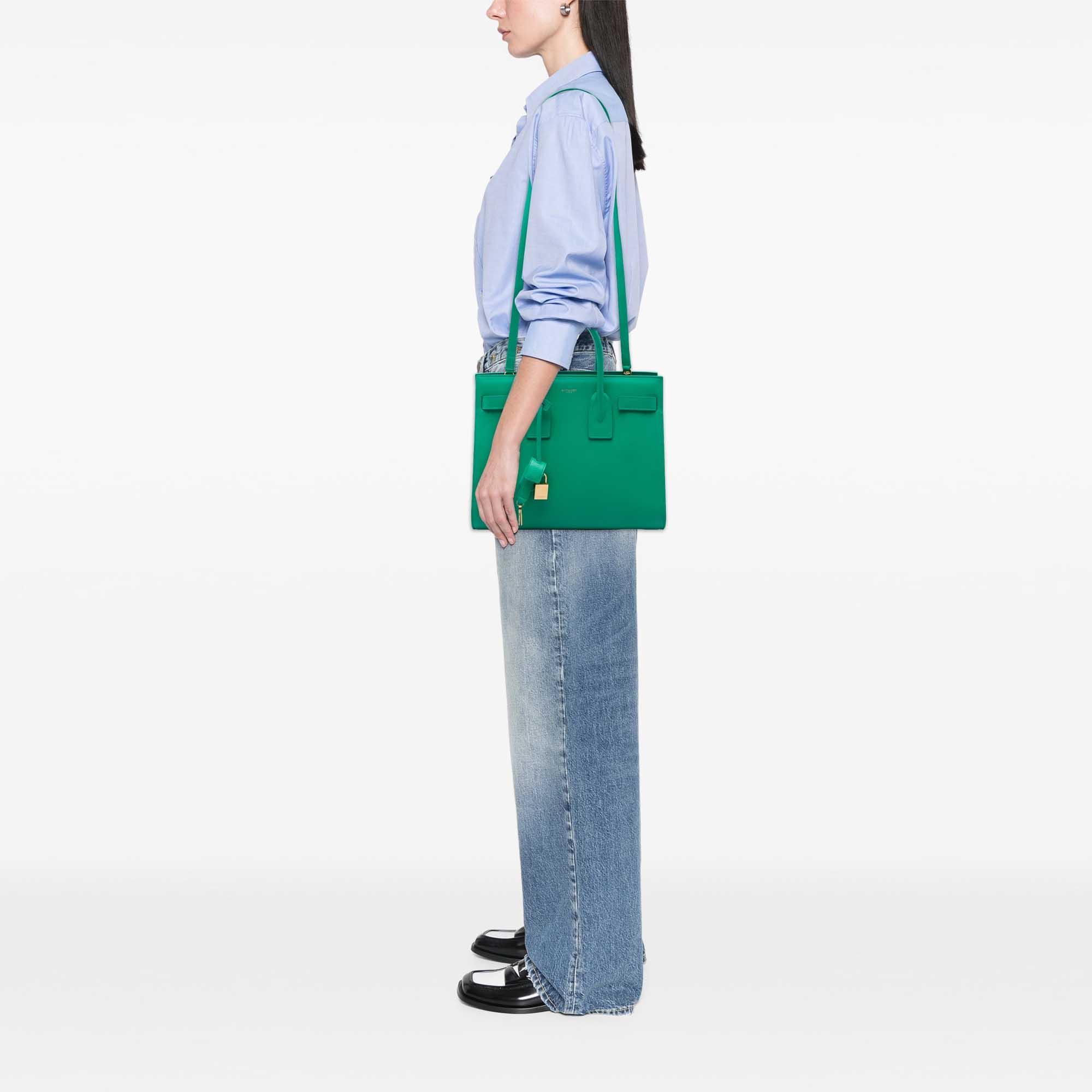 Saint Laurent Small Leather Sac De Jour Satchel