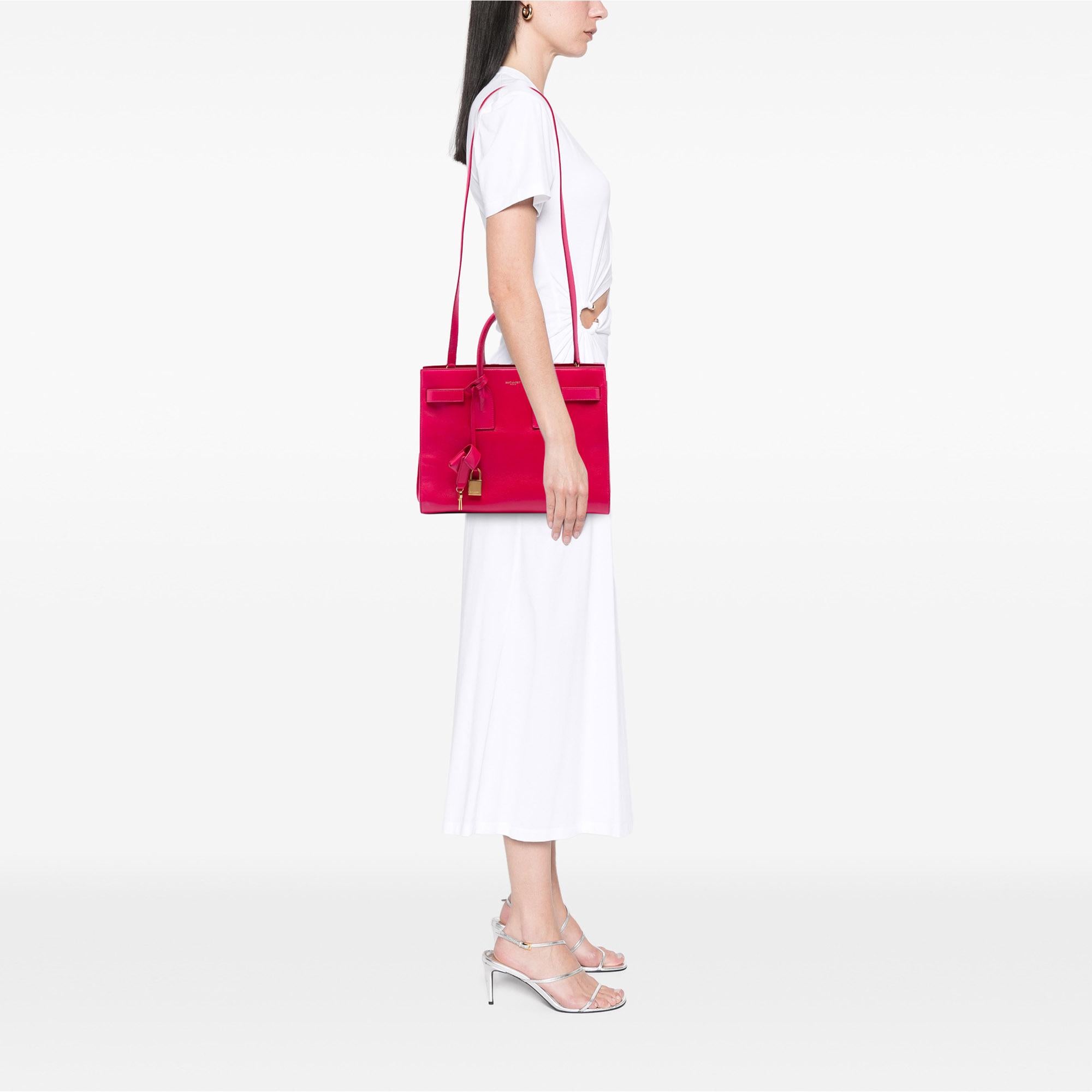 Saint Laurent Small Leather Sac De Jour Satchel