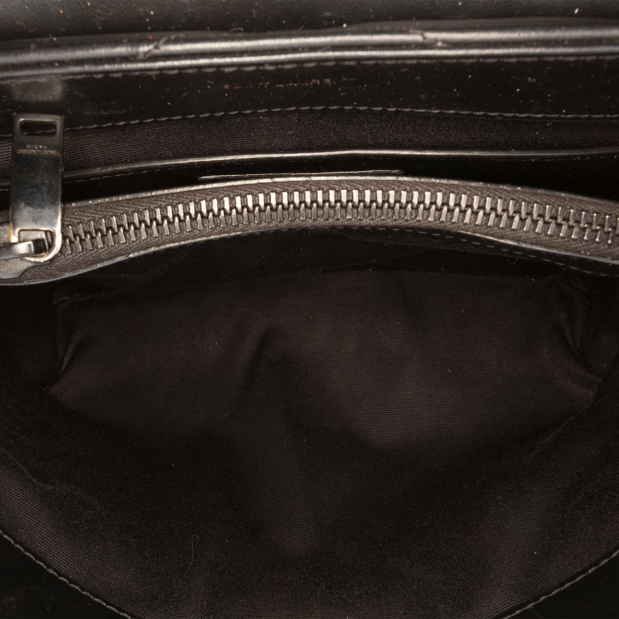 Saint Laurent Small Matelasse Calfskin Monogram Monochrome LouLou Shoulder Bag