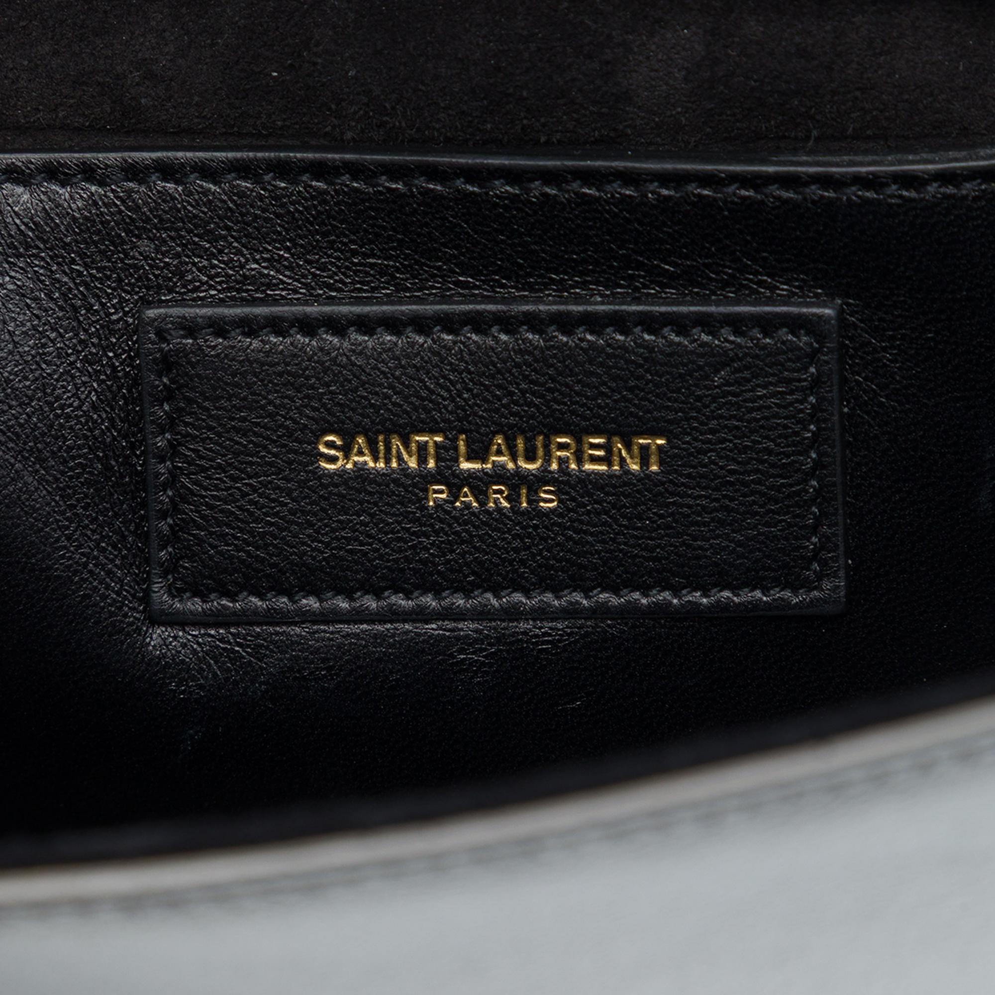 Saint Laurent Small Metallic Calfskin Monogram Kate Tassel Crossbody