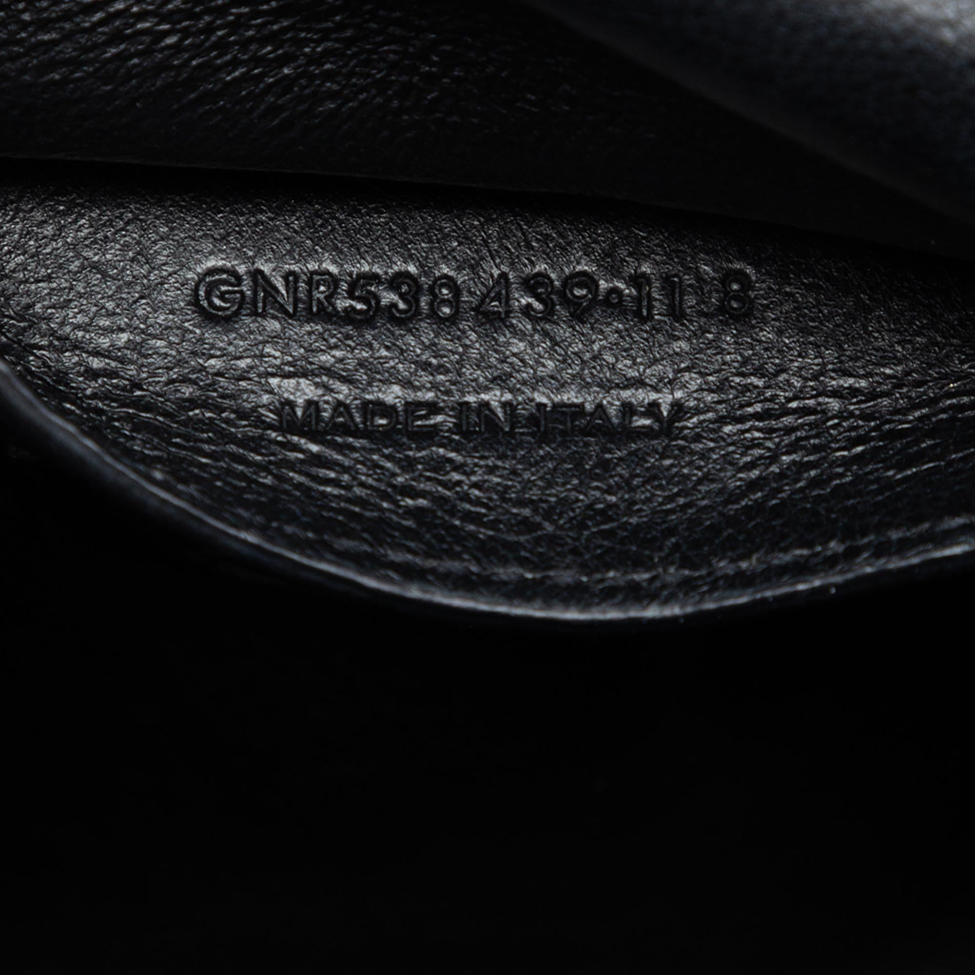 Saint Laurent Small Metallic Grain De Poudre Monogram Vicky Chain Bag