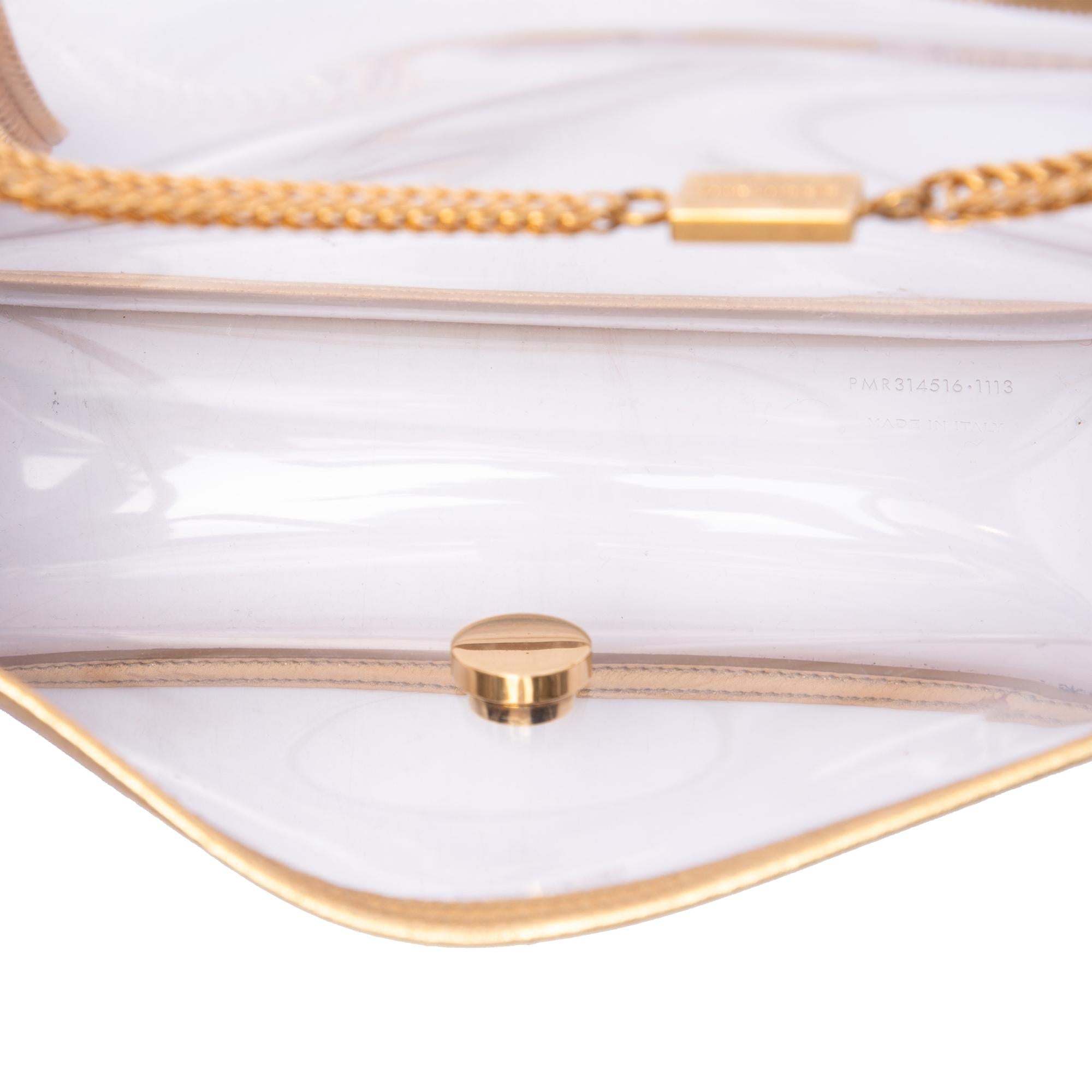 Saint Laurent Small Metallic Leather Trimmed PVC Betty Crossbody