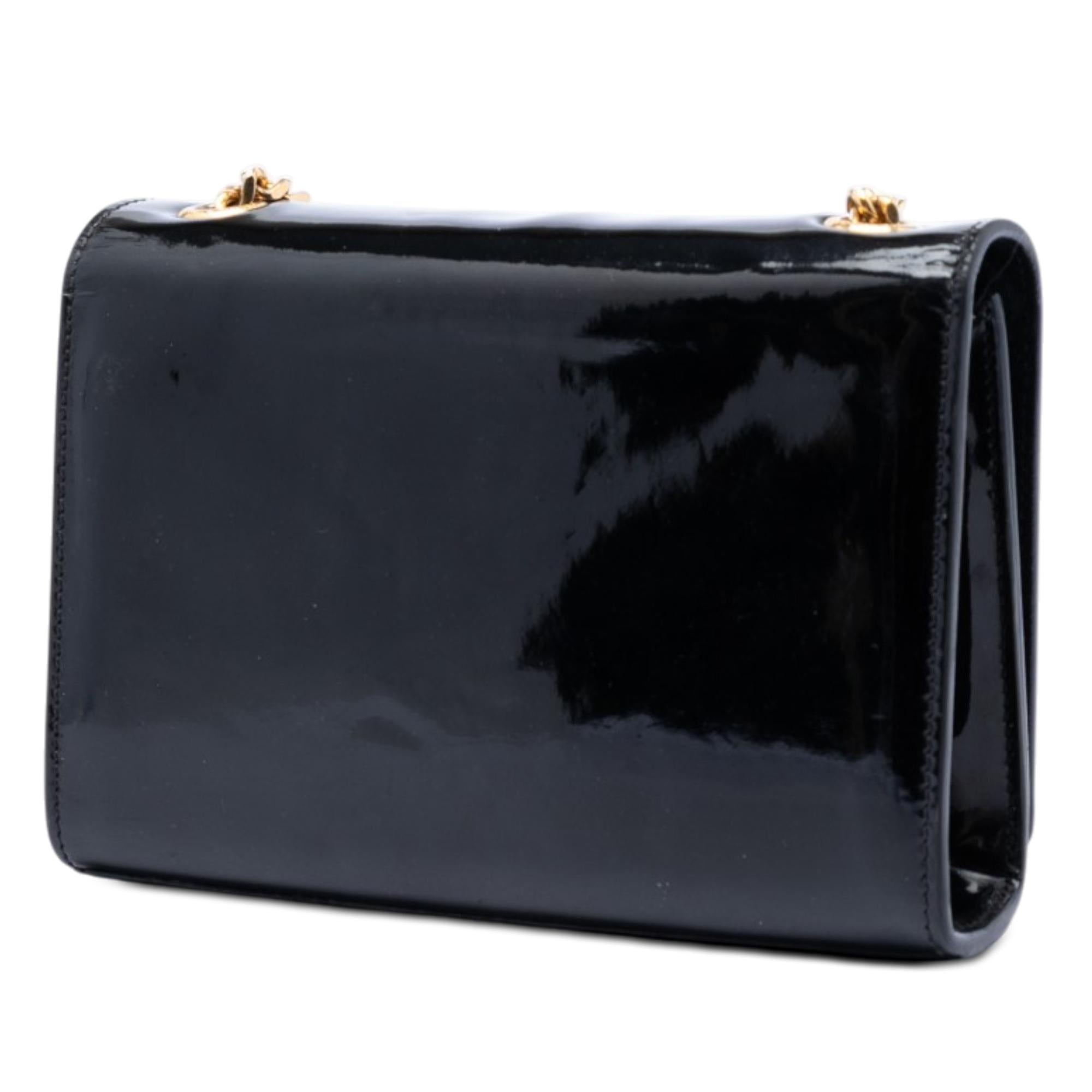 Saint Laurent Small Patent Monogram Kate Tassel Crossbody