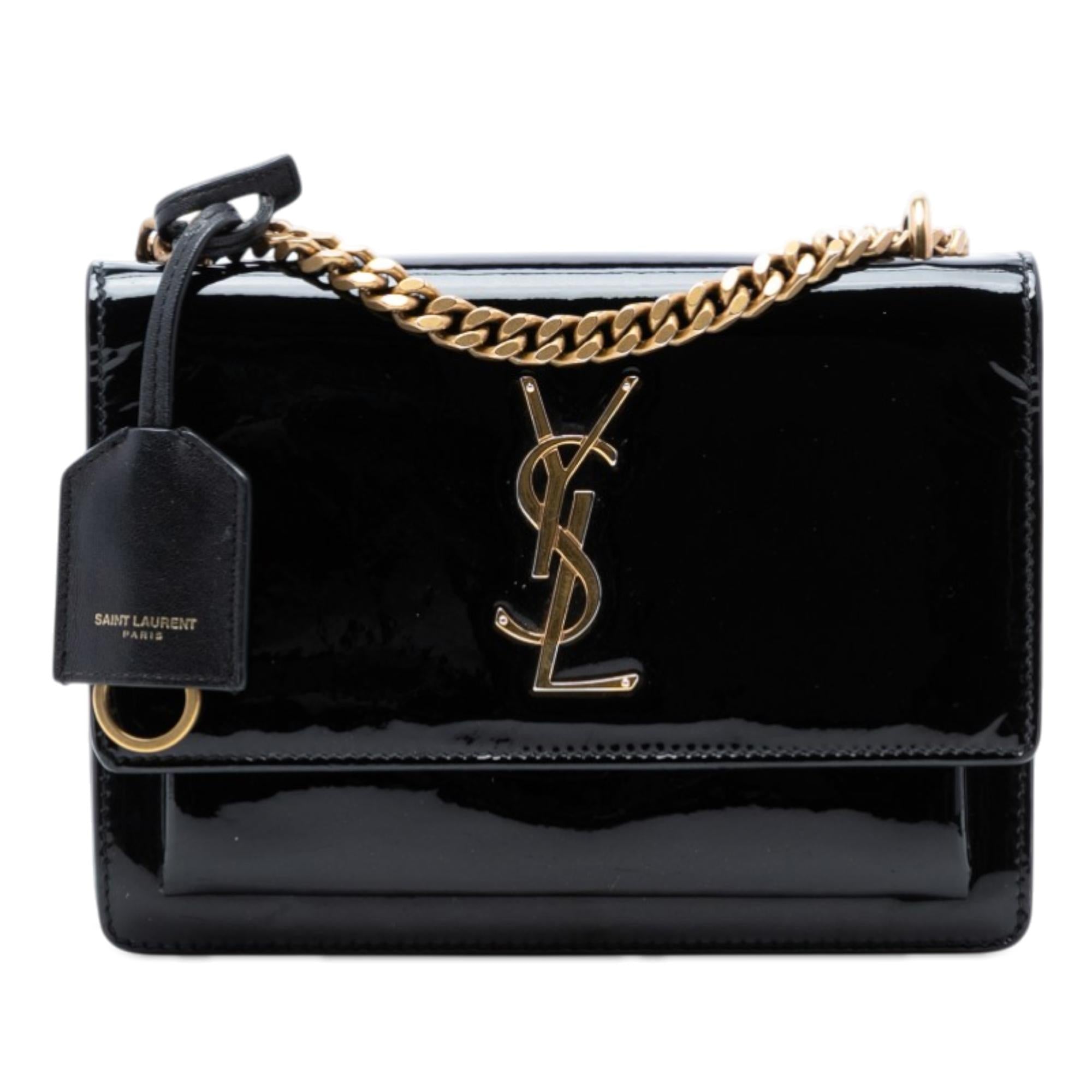 Saint Laurent Small Patent Monogram Sunset Crossbody