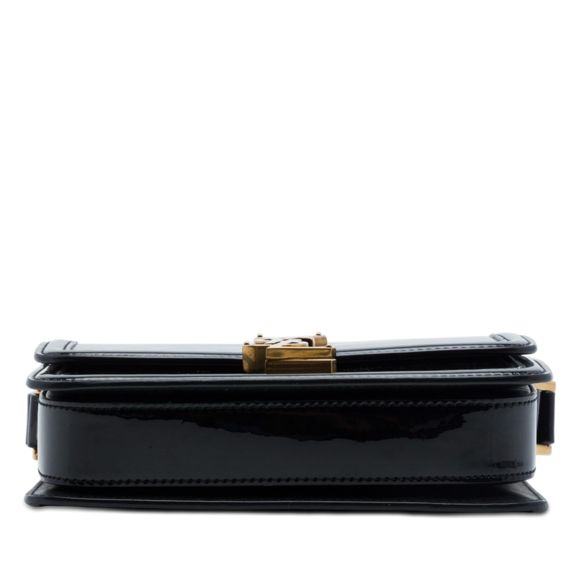 Saint Laurent Small Patent Solferino Satchel In Box