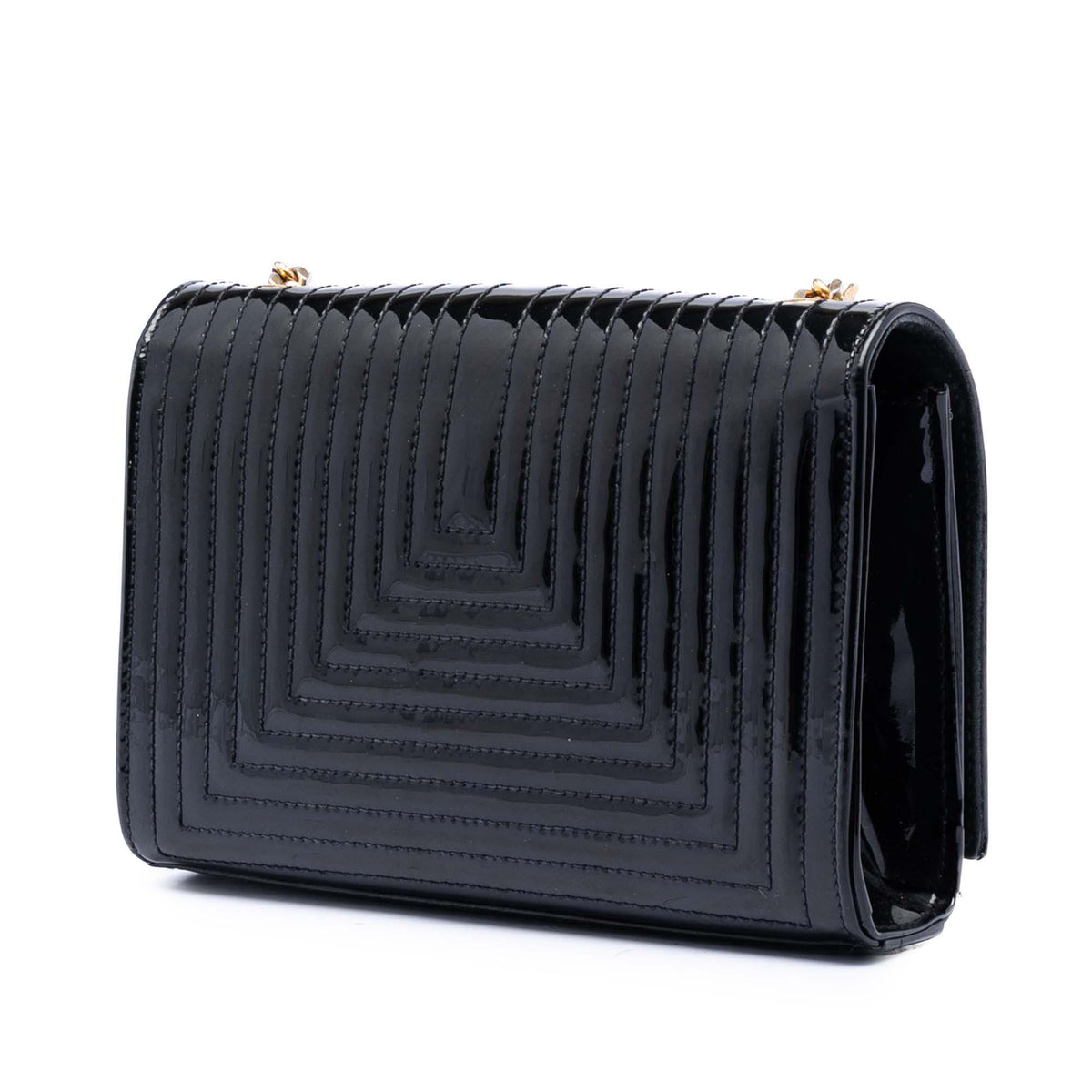 Saint Laurent Small Quilted Patent Monogram Kate Tassel Crossbody