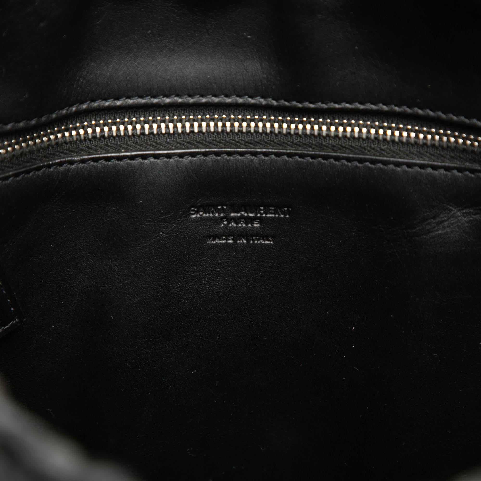 Saint Laurent Small Raffia Panier Tote