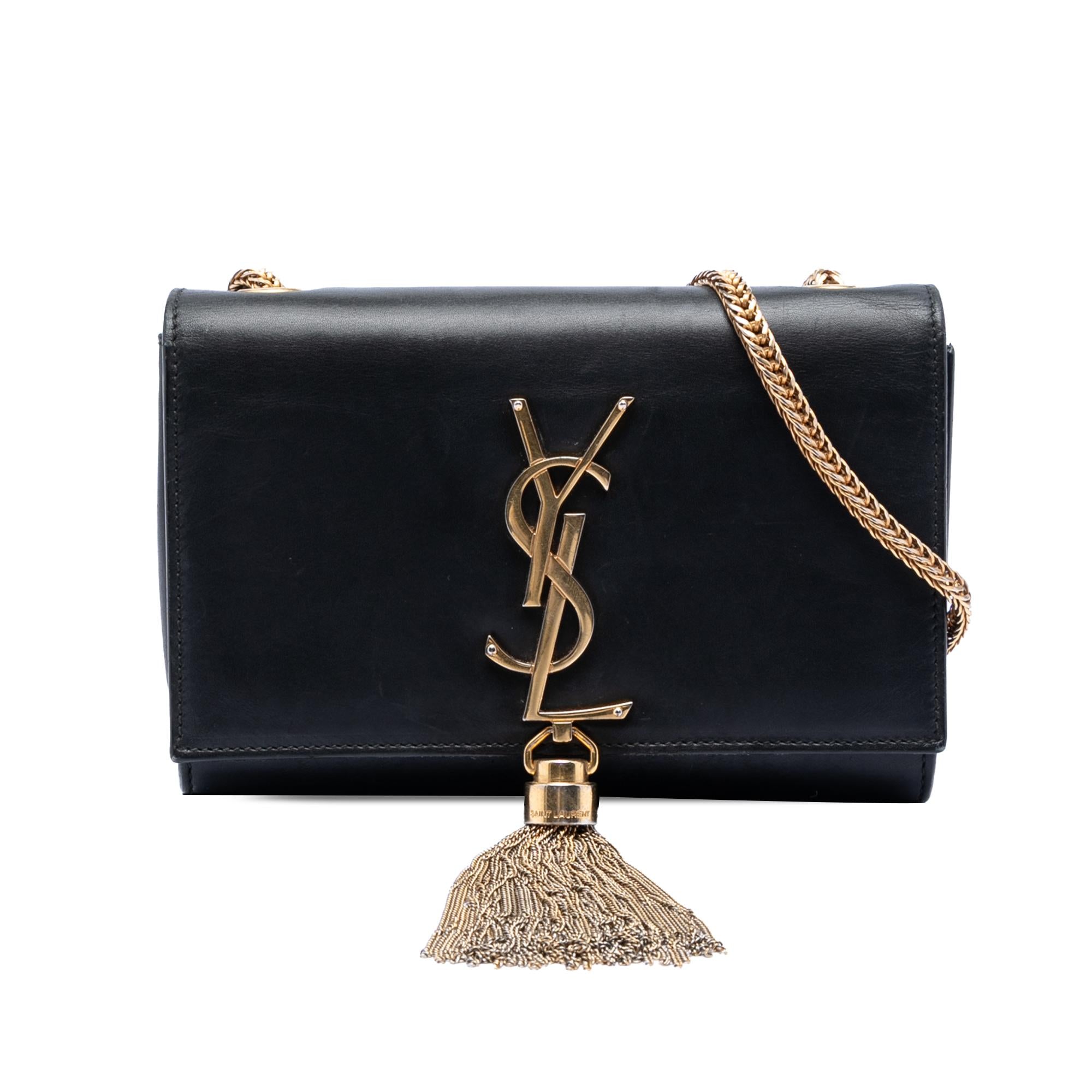 Saint Laurent Small Smooth Calfskin Monogram Kate Tassel Crossbody