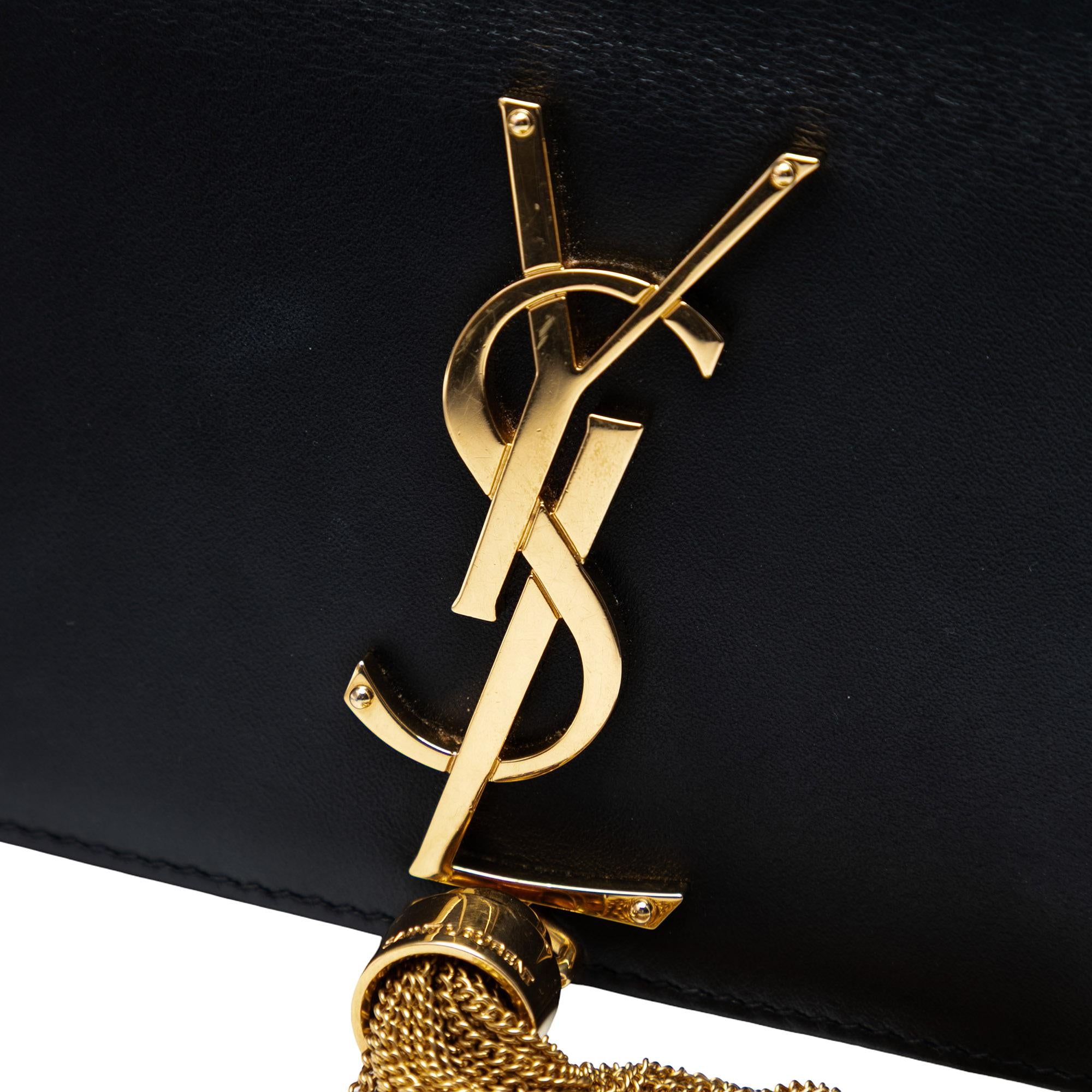 Saint Laurent Small Smooth Calfskin Monogram Kate Tassel Crossbody