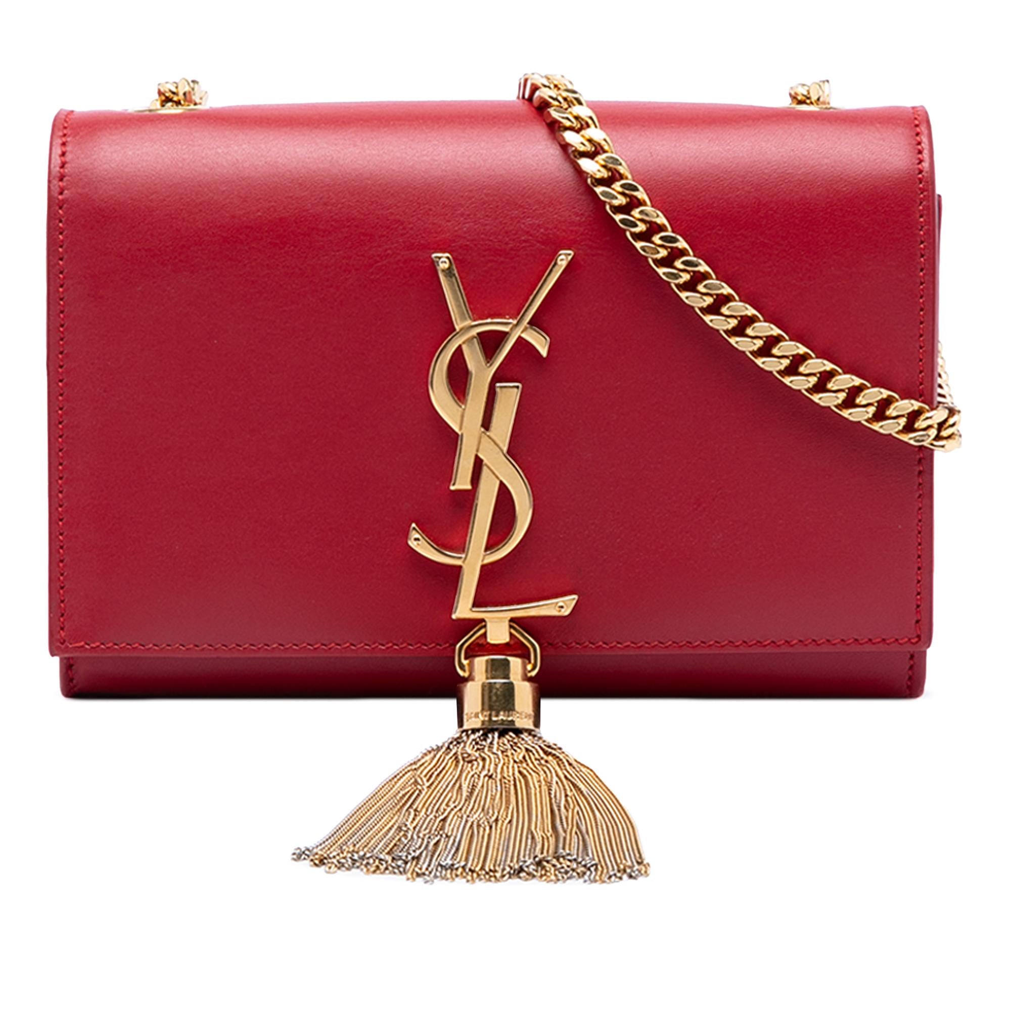 Saint Laurent Small Smooth Calfskin Monogram Kate Tassel Crossbody