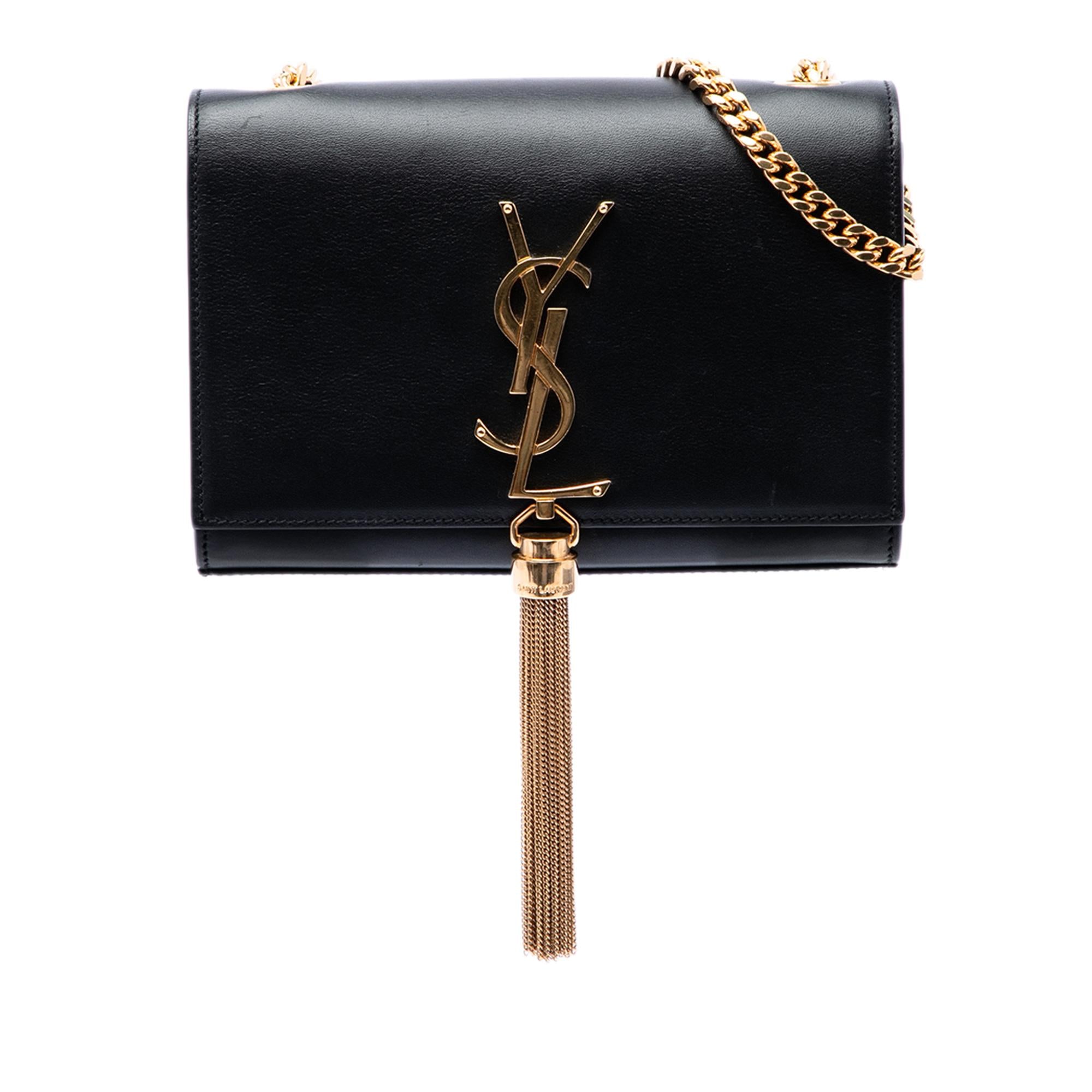 Saint Laurent Small Smooth Calfskin Monogram Kate Tassel Crossbody