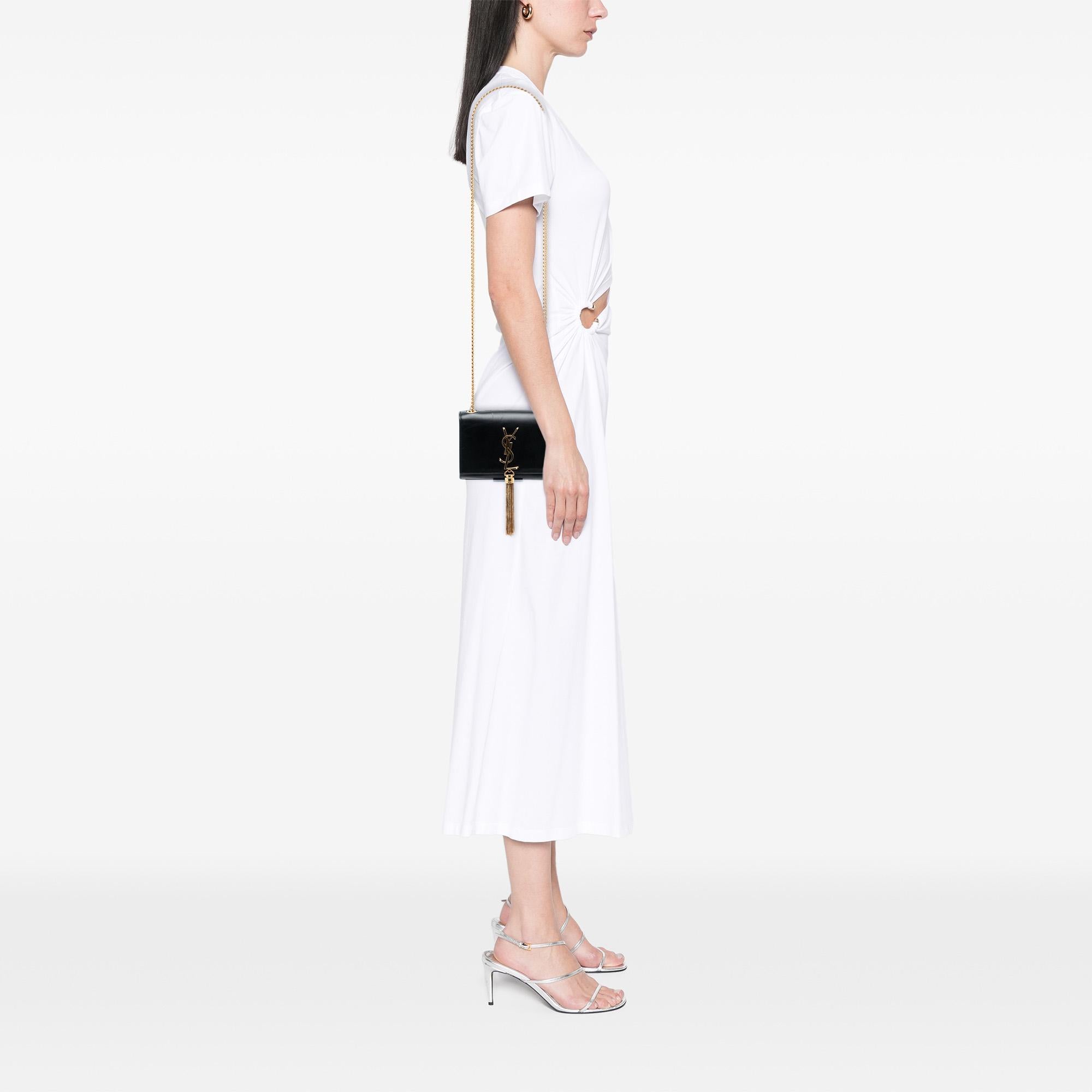 Saint Laurent Small Smooth Calfskin Monogram Kate Tassel Crossbody