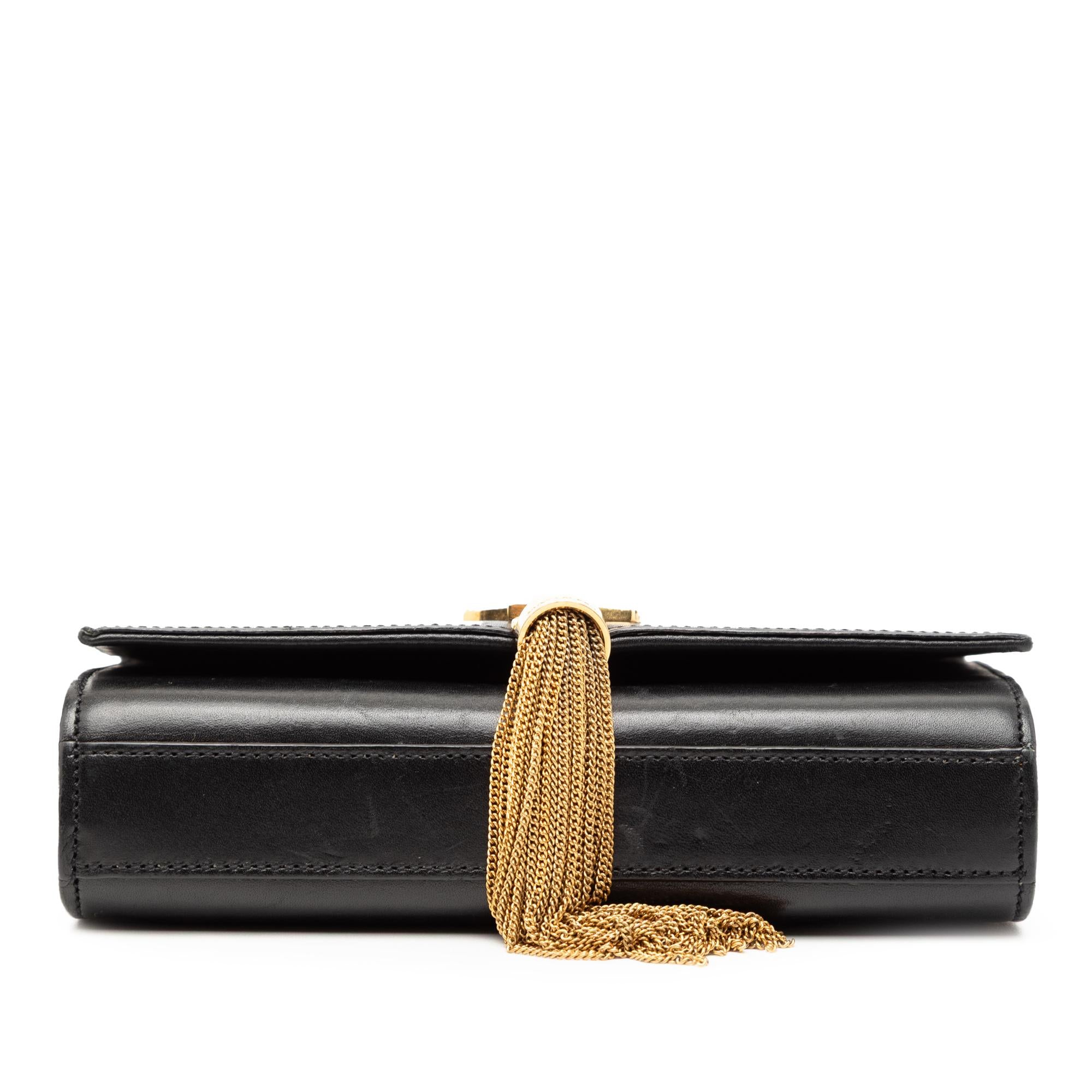 Saint Laurent Small Smooth Calfskin Monogram Kate Tassel Crossbody