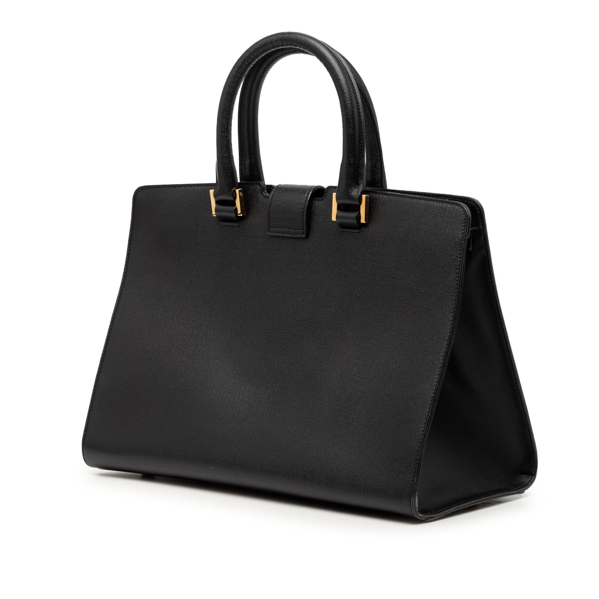 Saint Laurent Small Textured Leather Cabas Chyc Satchel