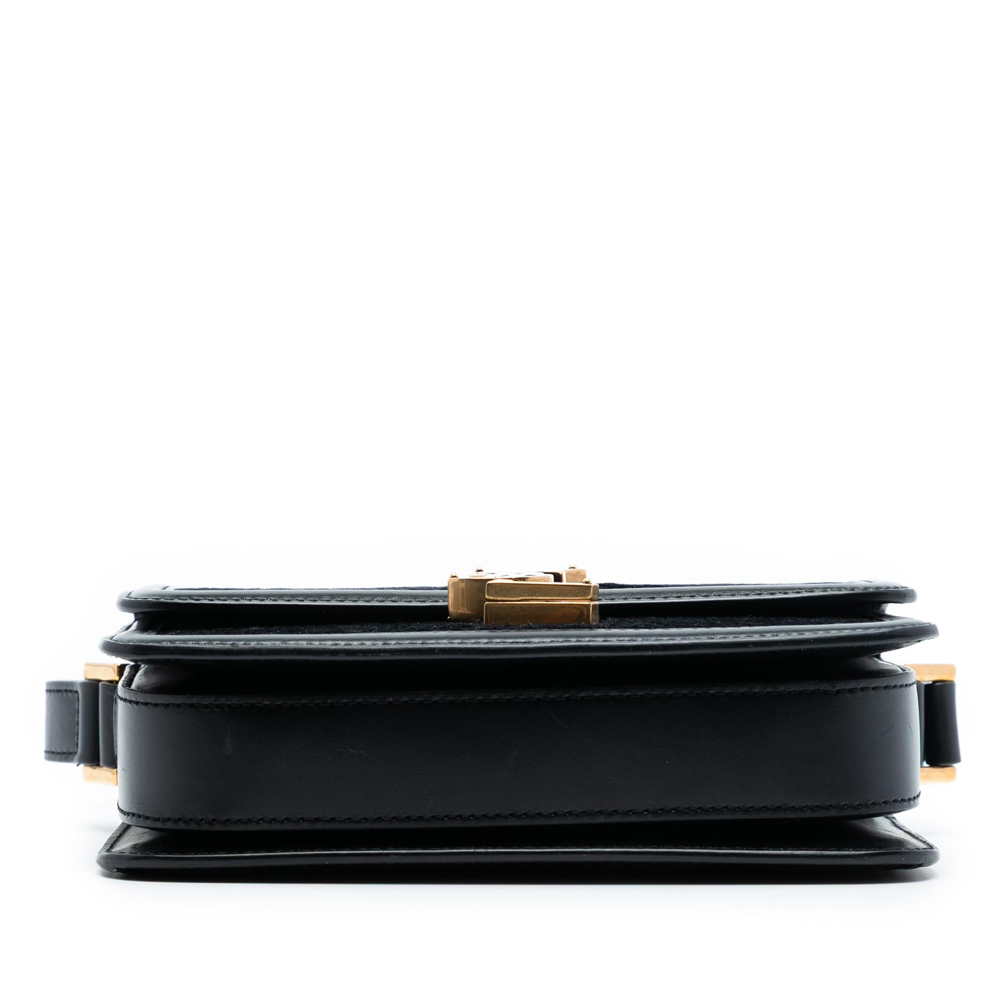 Saint Laurent Small Velvet Solferino Satchel In Box