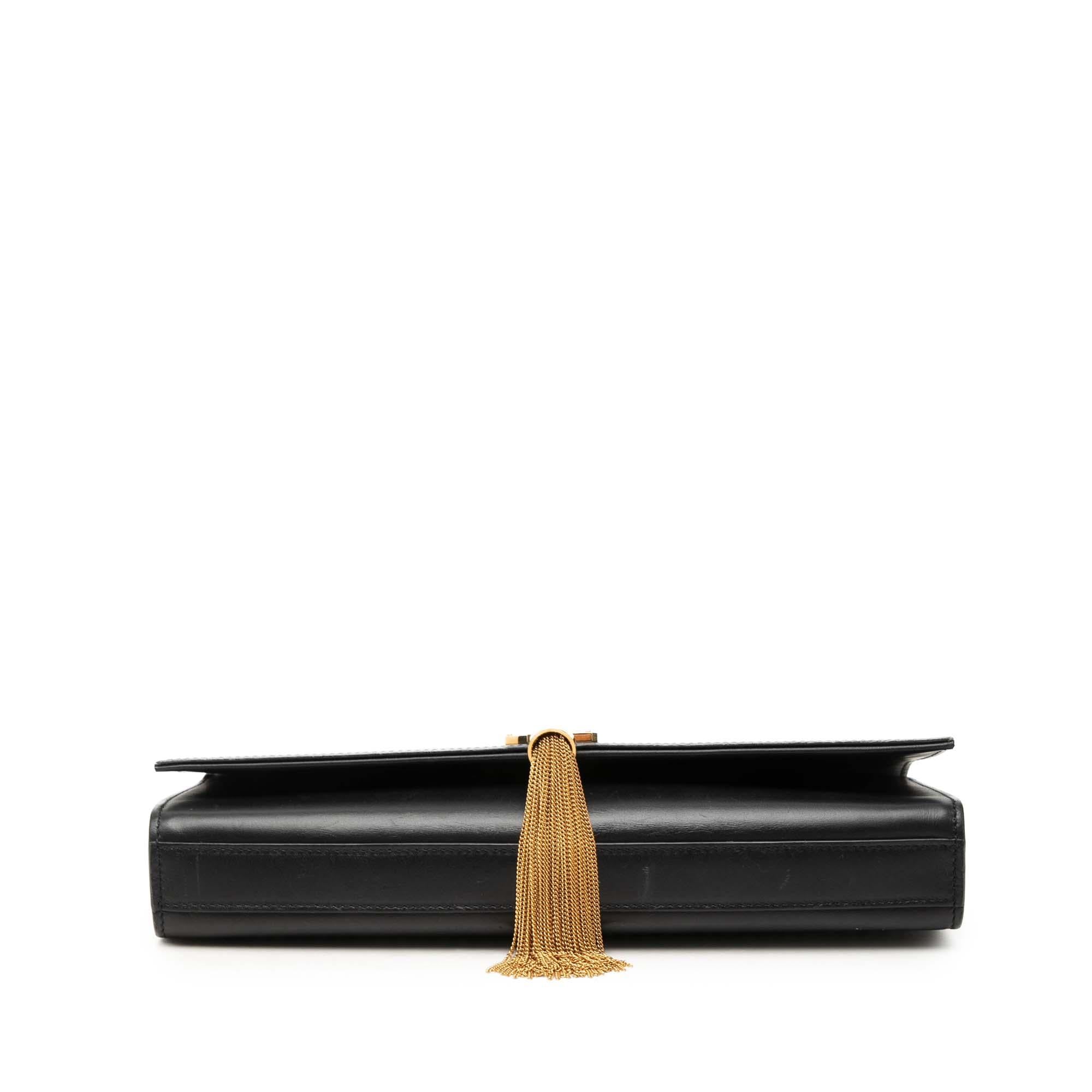 Saint Laurent Smooth Calfskin Cassandre Tassel Clutch