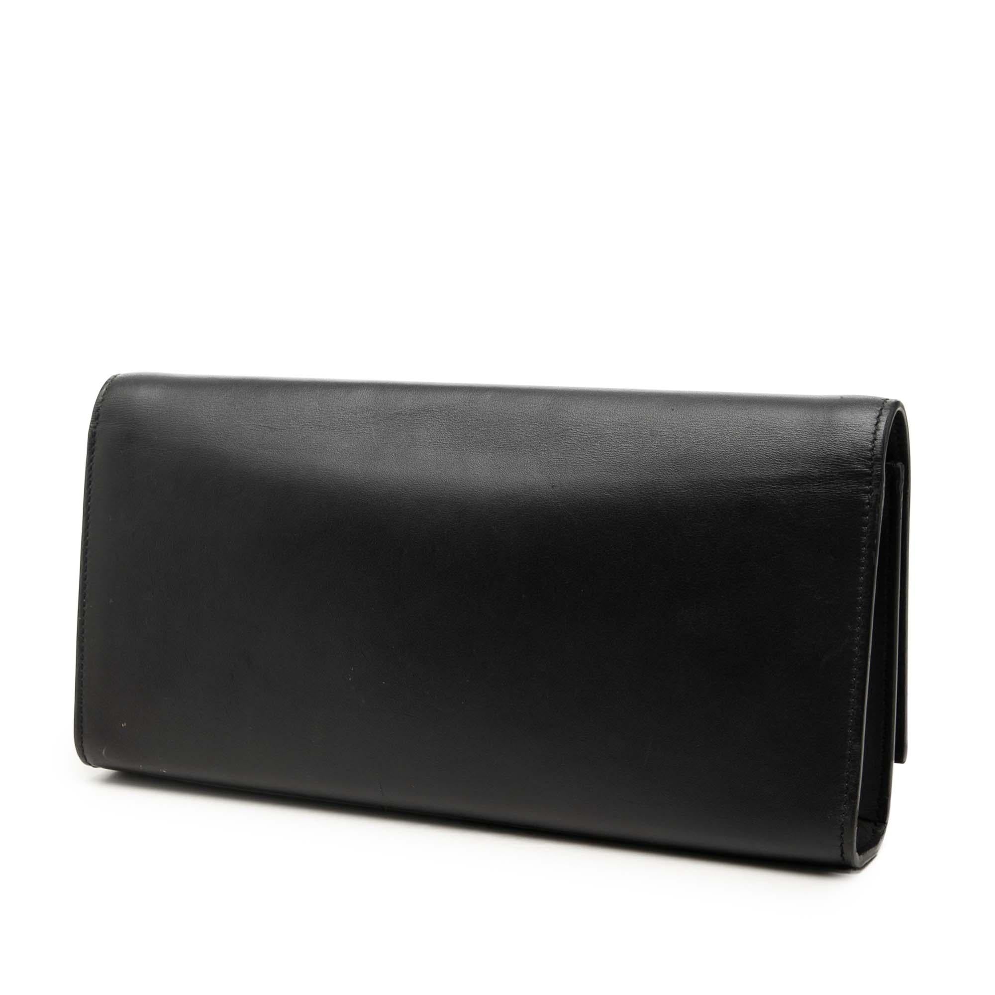 Saint Laurent Smooth Calfskin Cassandre Tassel Clutch
