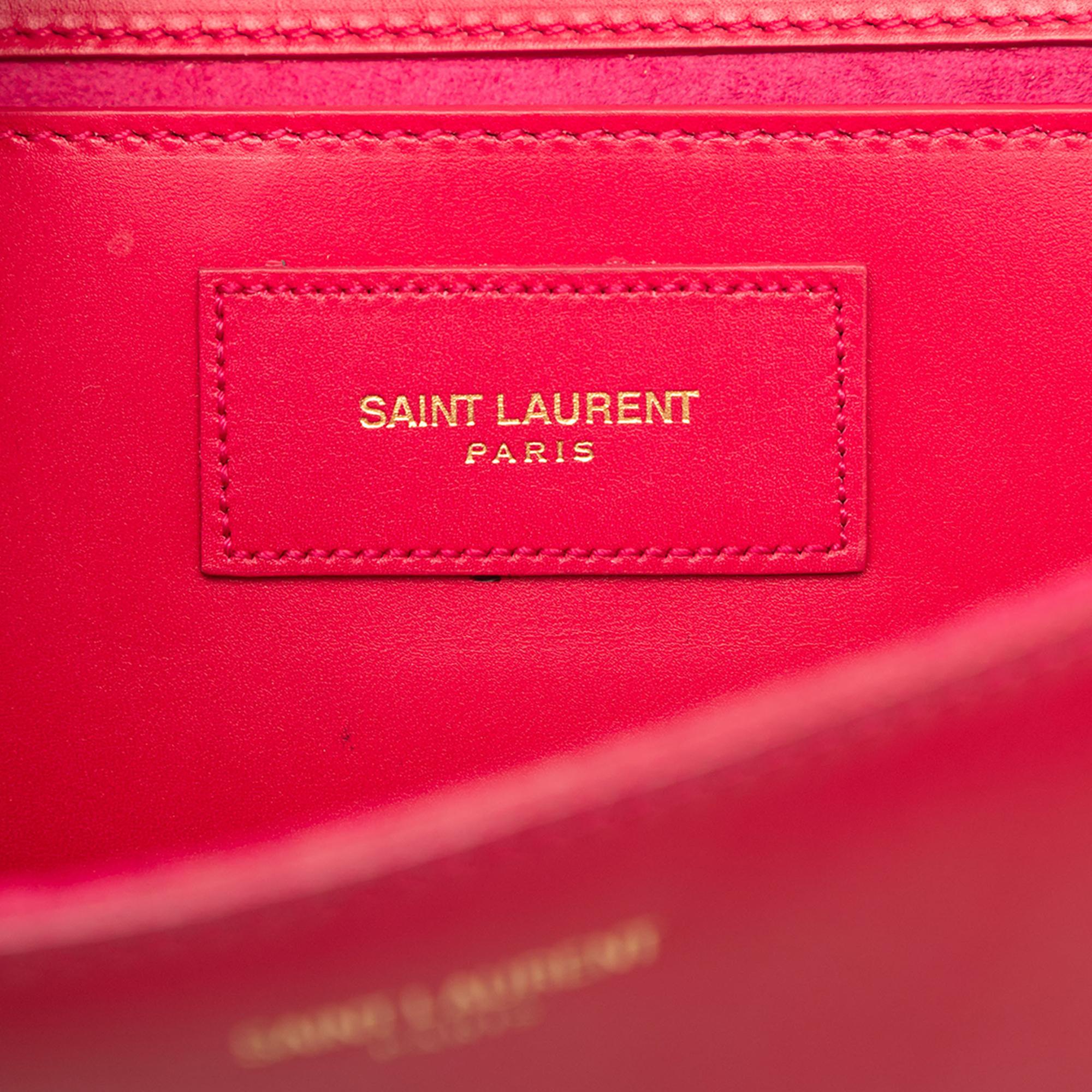 Saint Laurent Smooth Calfskin Lutetia Flap Clutch