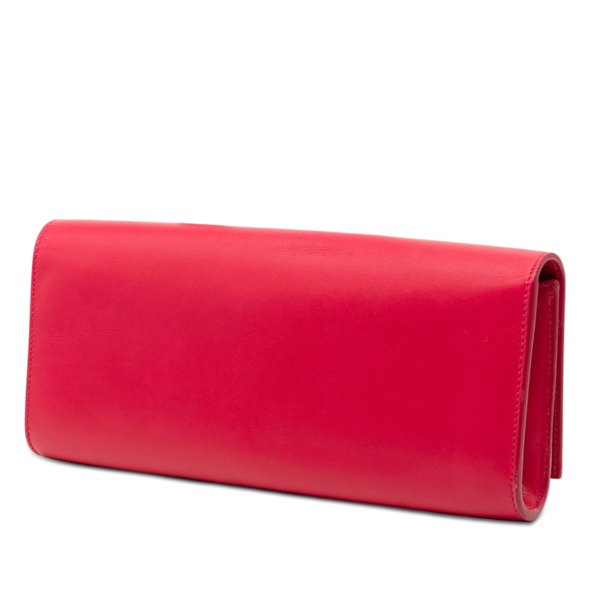 Saint Laurent Smooth Calfskin Lutetia Flap Clutch