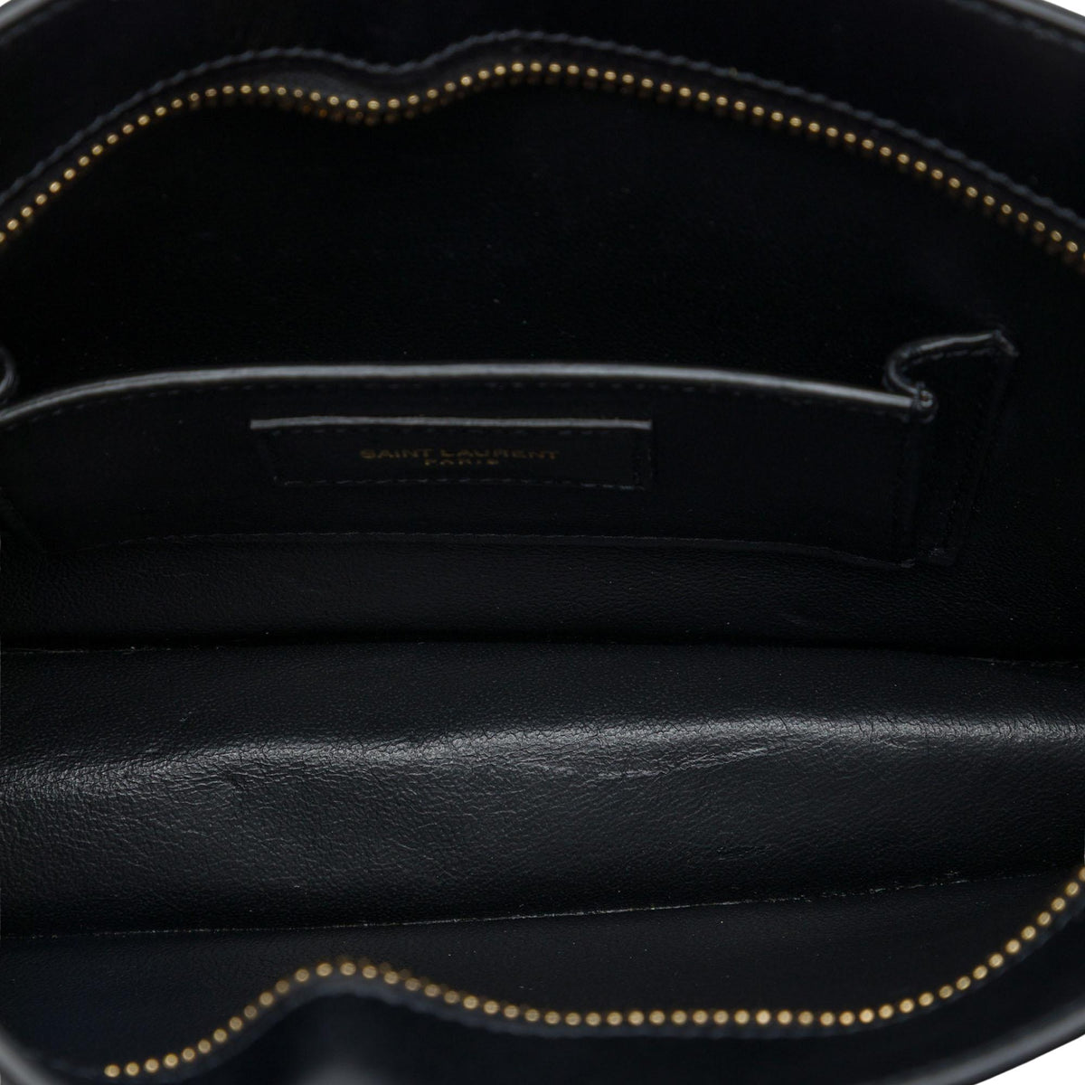 Saint Laurent Smooth Calfskin Manhattan Clutch with Chain
