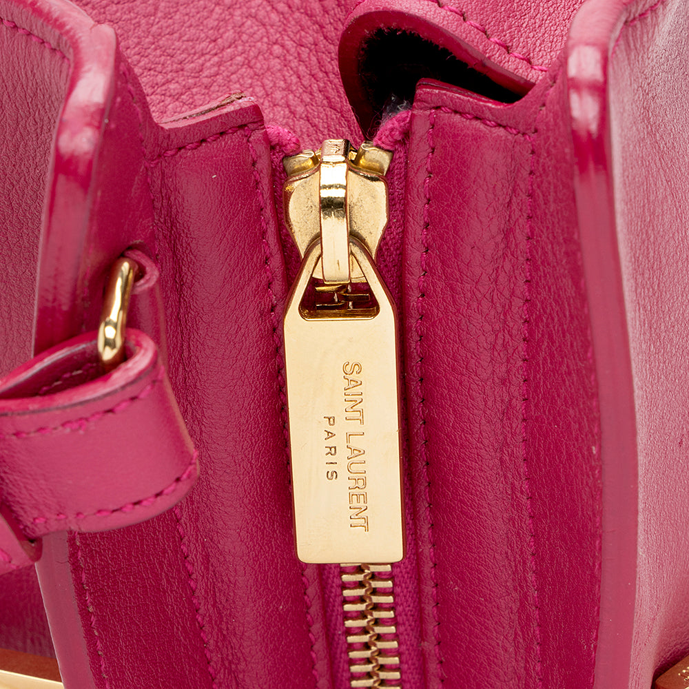 Saint Laurent Calfskin Cabas Chyc Small Tote