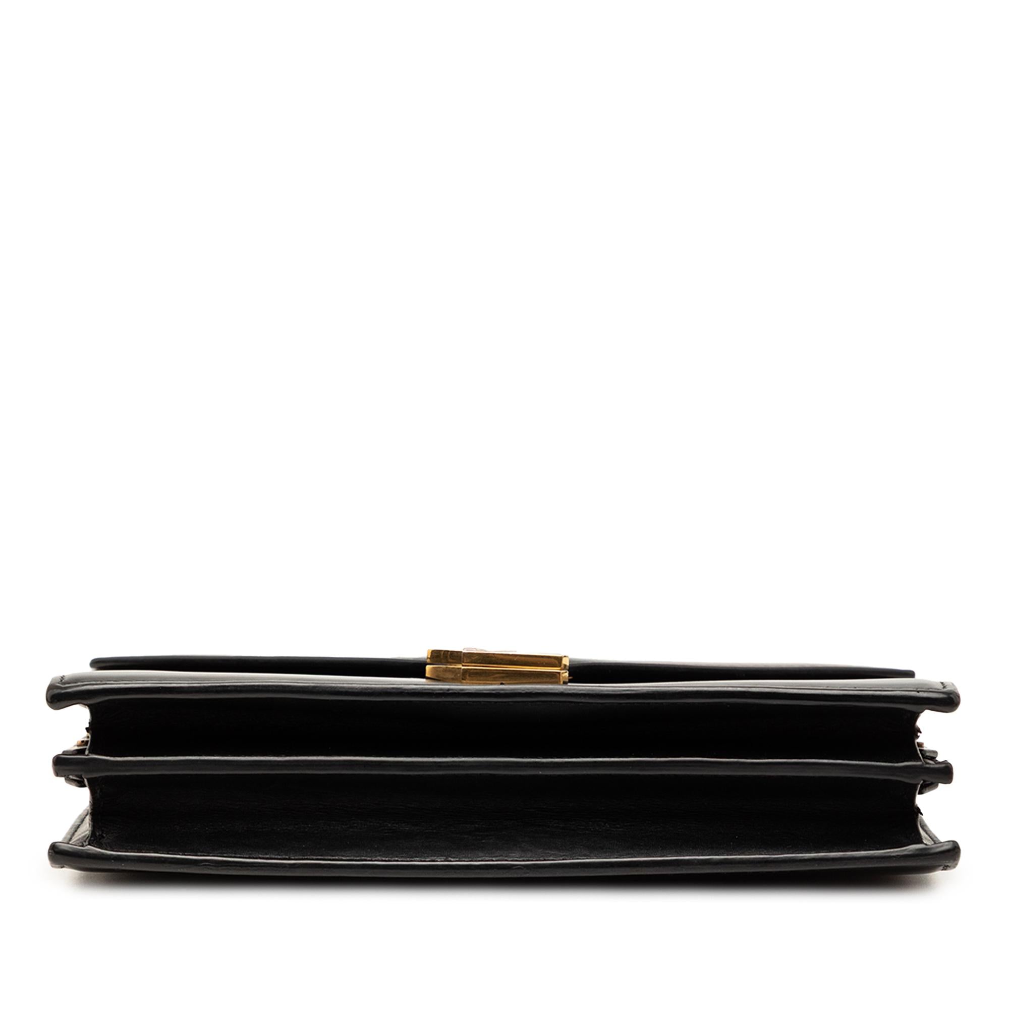 Saint Laurent Smooth Calfskin Monogram Cassandra Clasp Bag