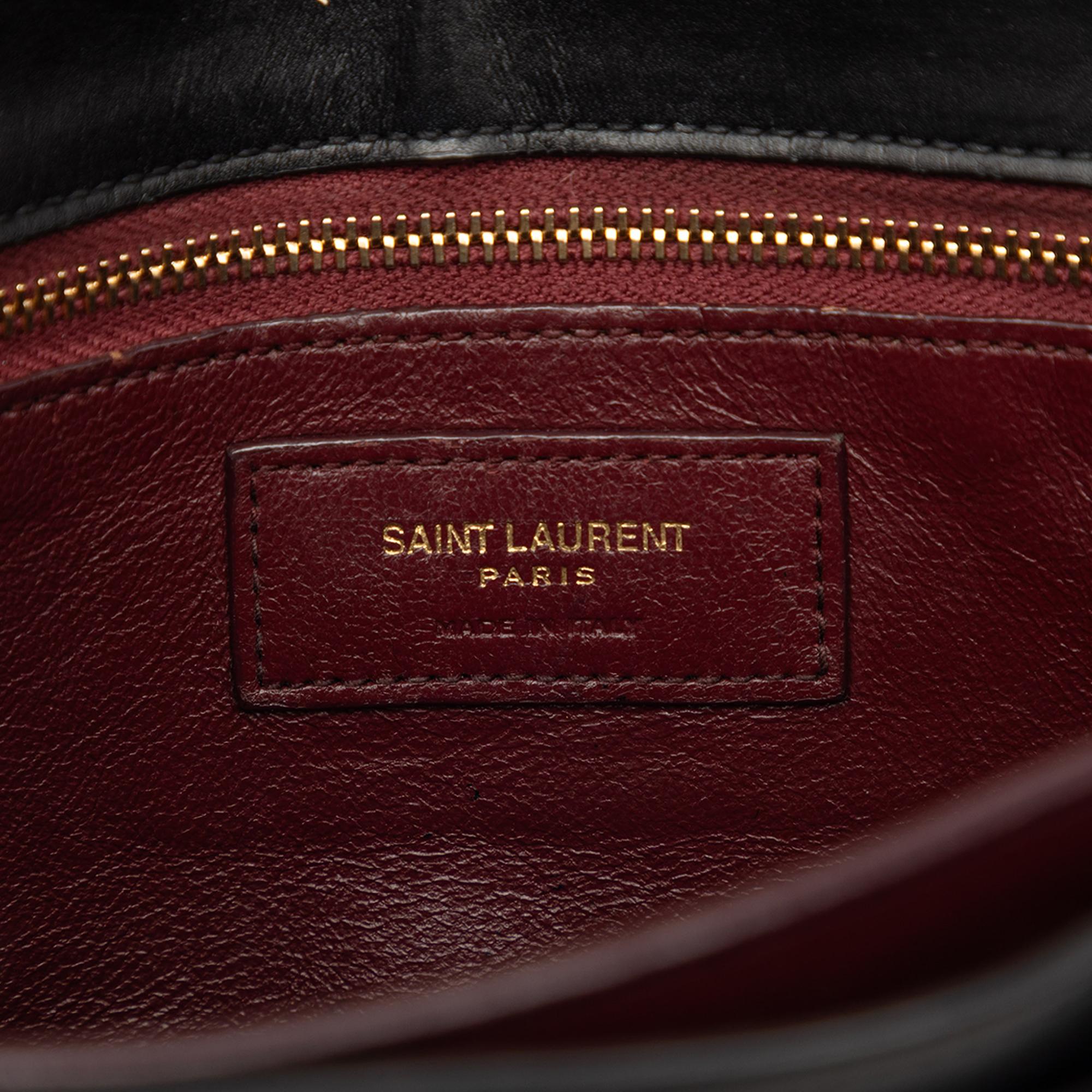 Saint Laurent Smooth Calfskin Monogram Cassandra Clasp Bag