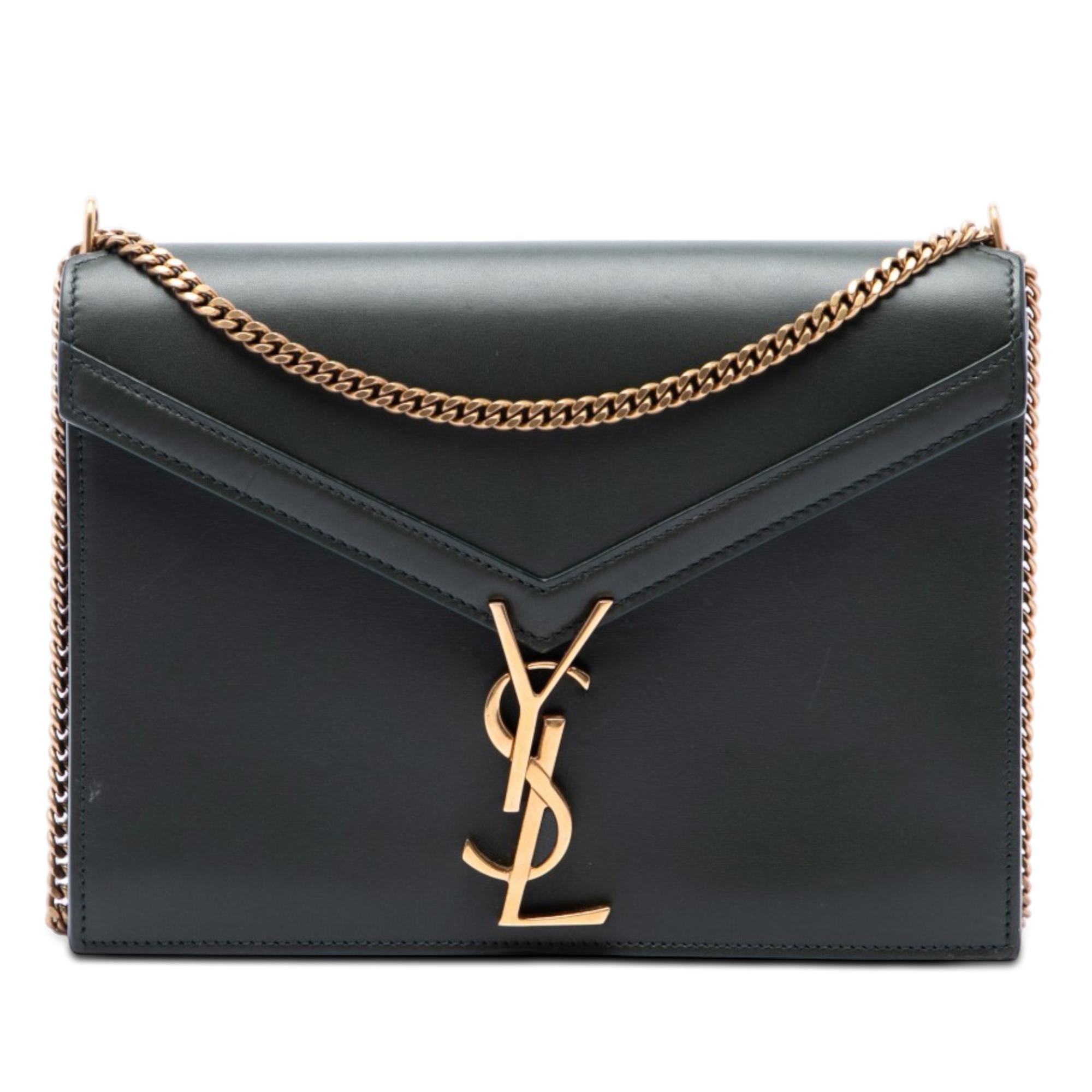 Saint Laurent Smooth Calfskin Monogram Cassandra Clasp Bag