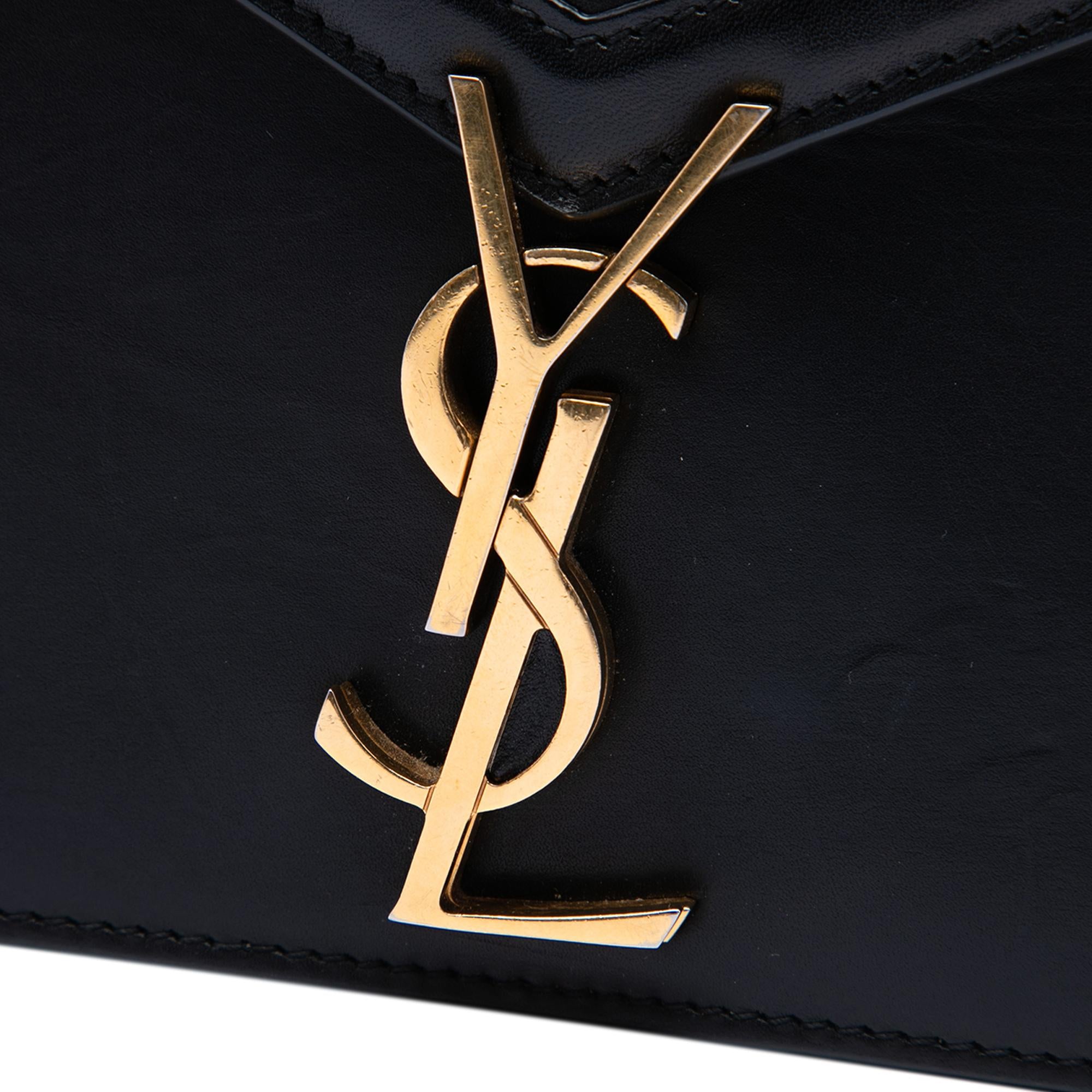 Saint Laurent Smooth Calfskin Monogram Cassandra Clasp Bag