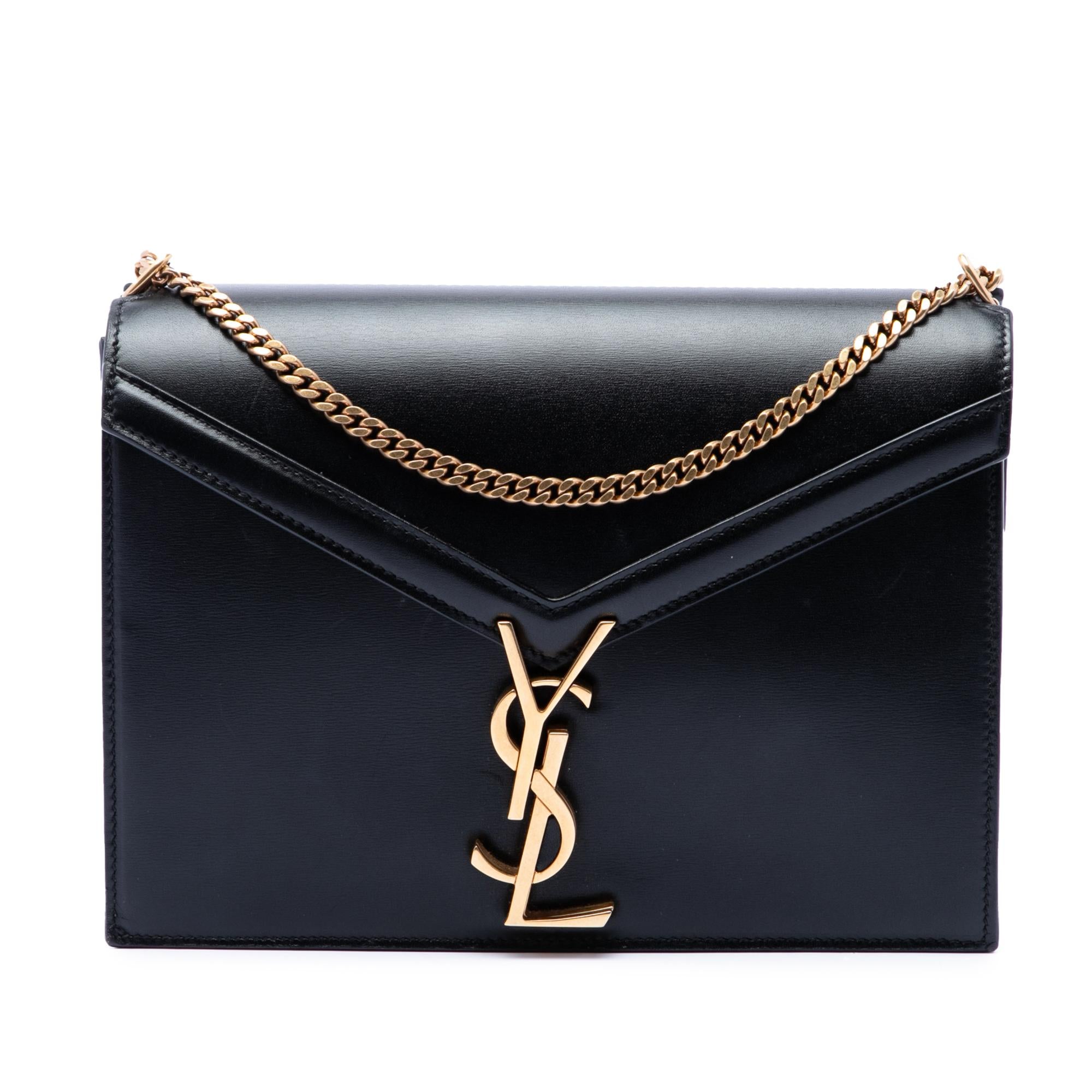 Saint Laurent Smooth Calfskin Monogram Cassandra Clasp Bag