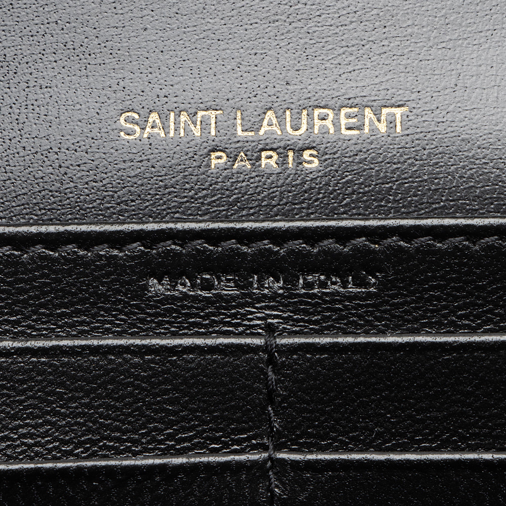 Saint Laurent Smooth Calfskin Monogram Cassandre Chain Wallet