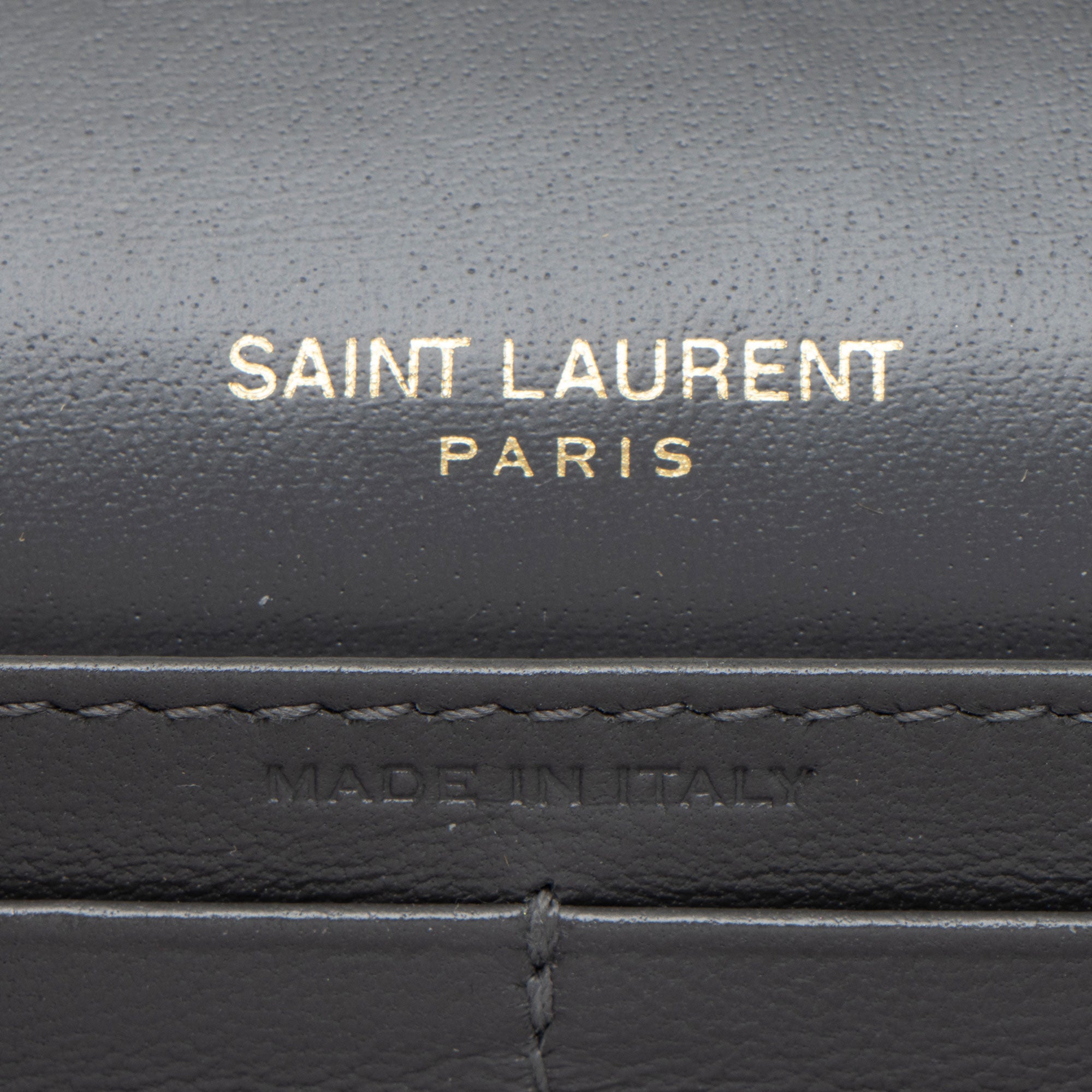Saint Laurent Smooth Calfskin Monogram Cassandre Chain Wallet