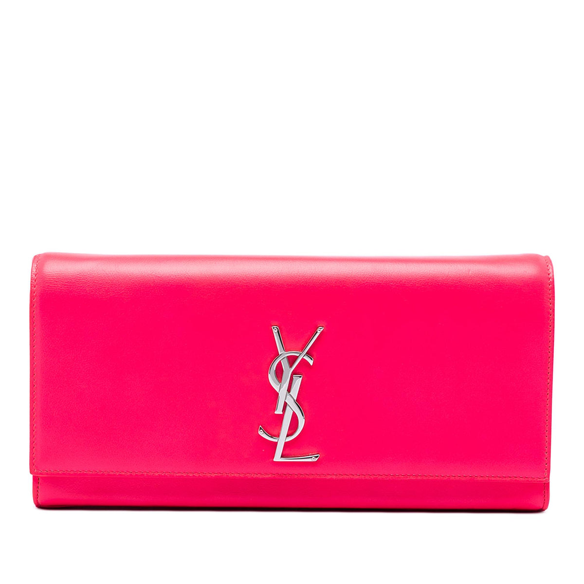 Saint Laurent Smooth Calfskin Monogram Cassandre Clutch