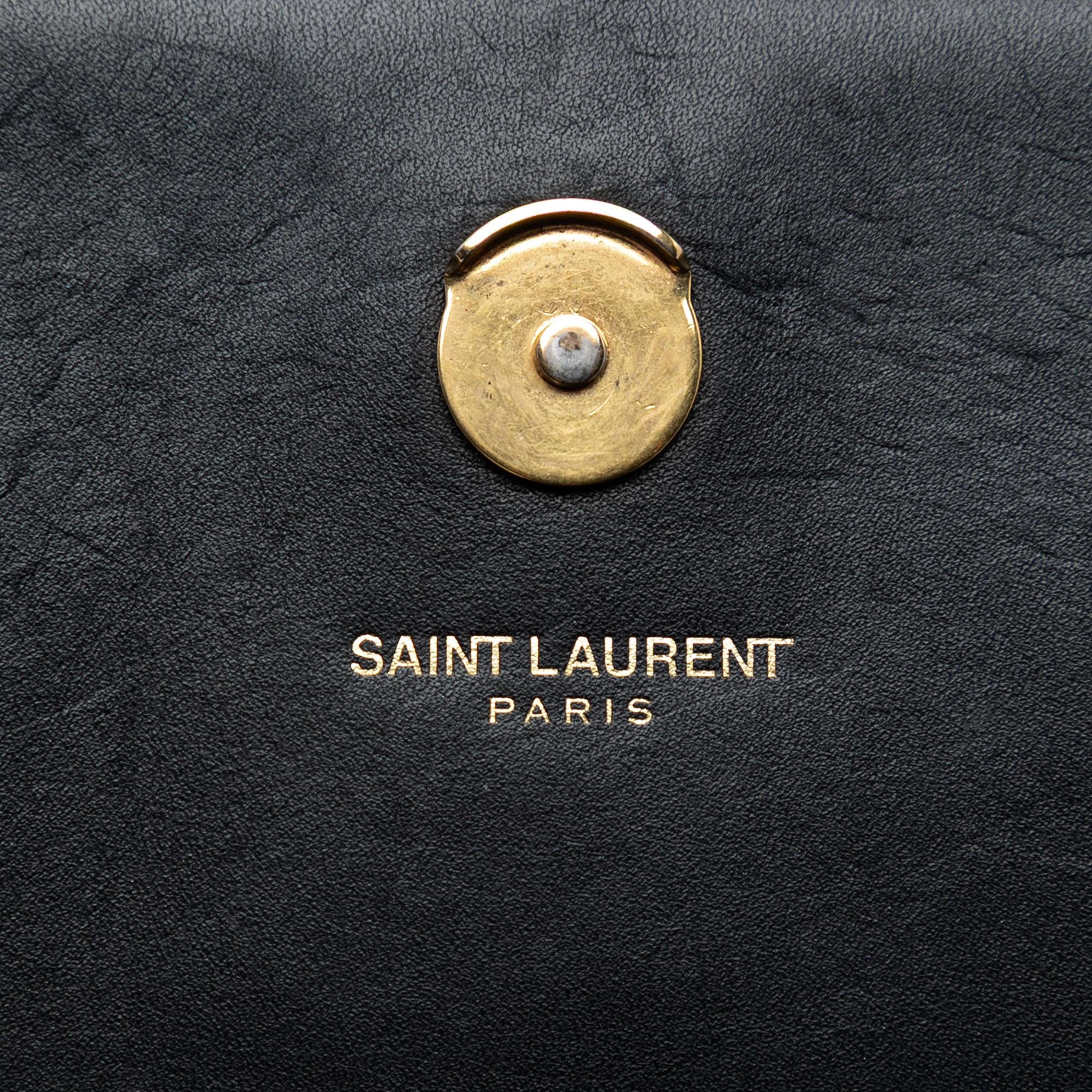 Saint Laurent Smooth Calfskin Monogram Kate Tassel Chain Wallet