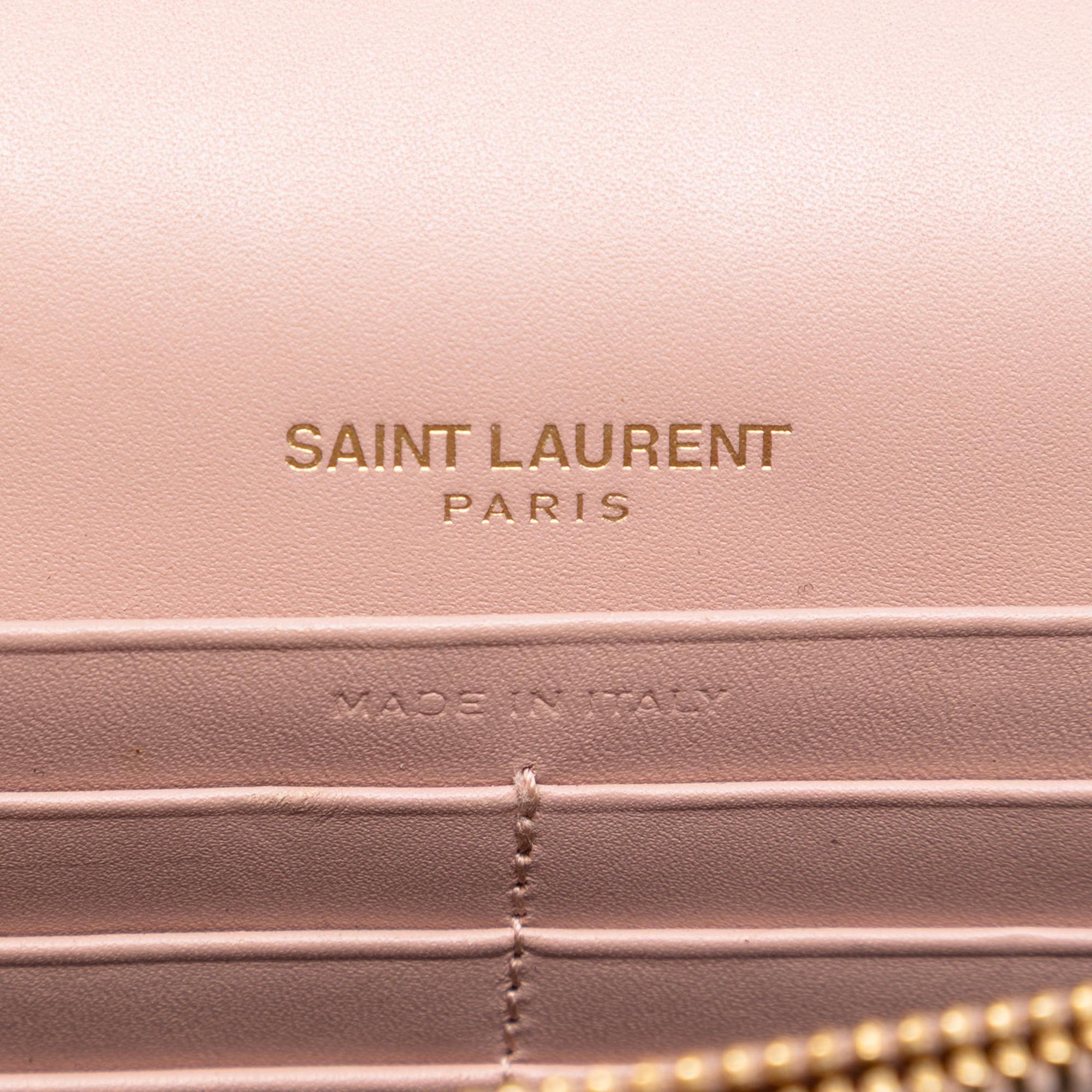 Saint Laurent Smooth Calfskin Monogram Kate Tassel Wallet on Chain