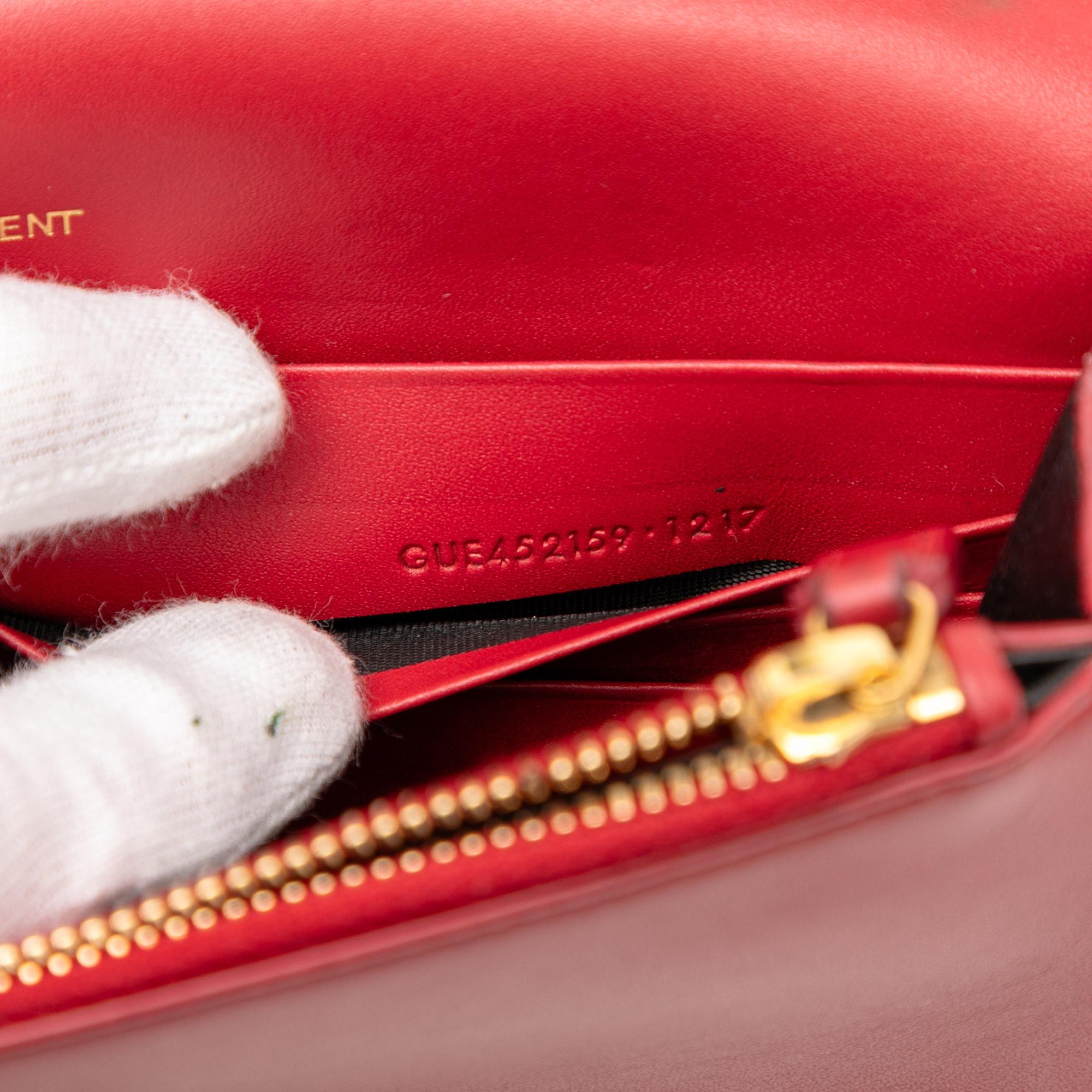 Saint Laurent Smooth Calfskin Monogram Kate Tassel Wallet on Chain