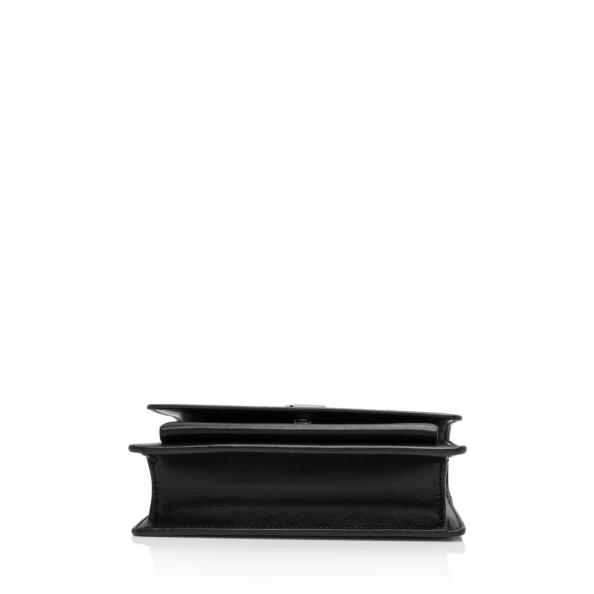 Saint Laurent Smooth Calfskin Monogram Sunset Mini Wallet on Chain Bag (SHF-JIh0bZ)