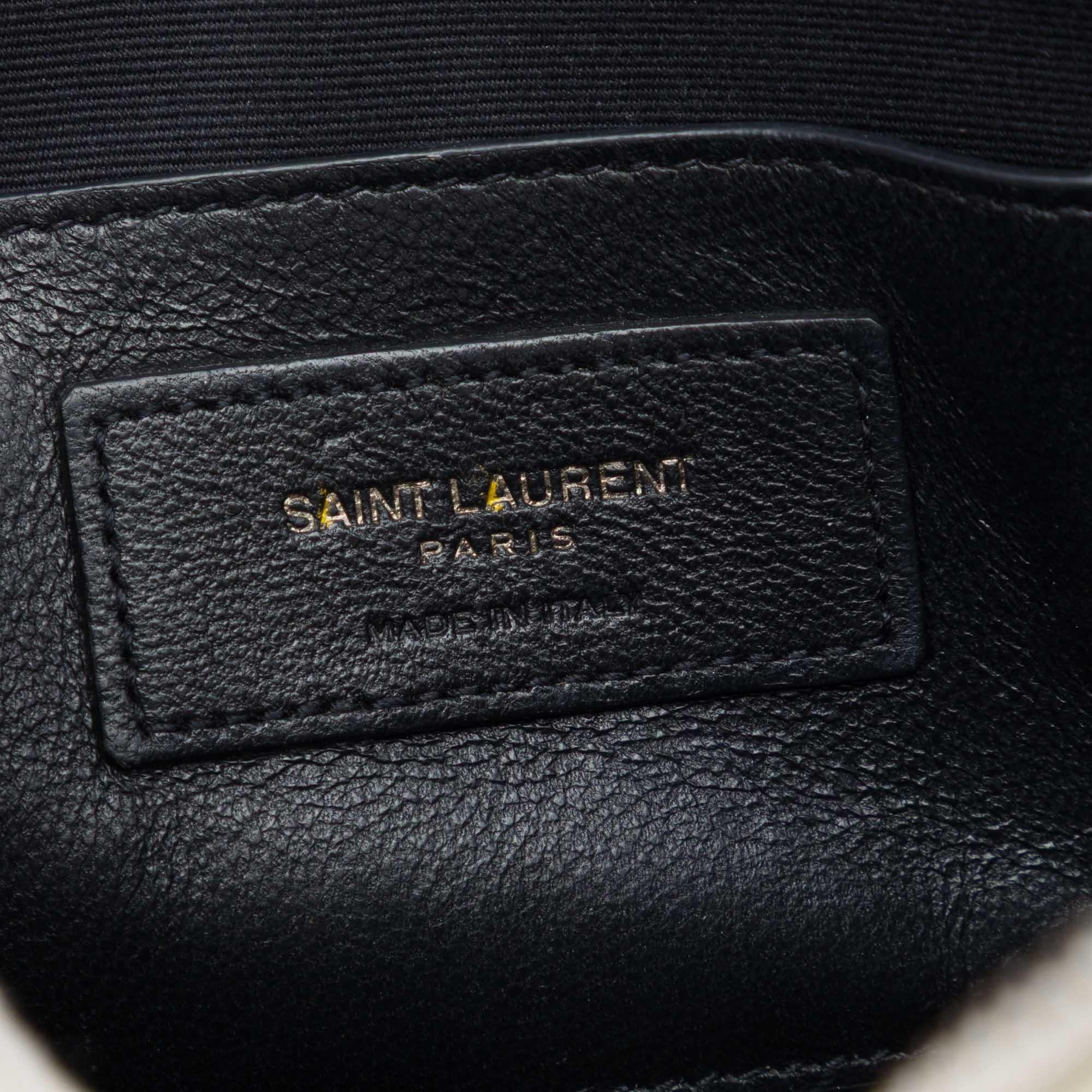 Saint Laurent Smooth Calfskin Sac Coeur Heart Tassel Crossbody