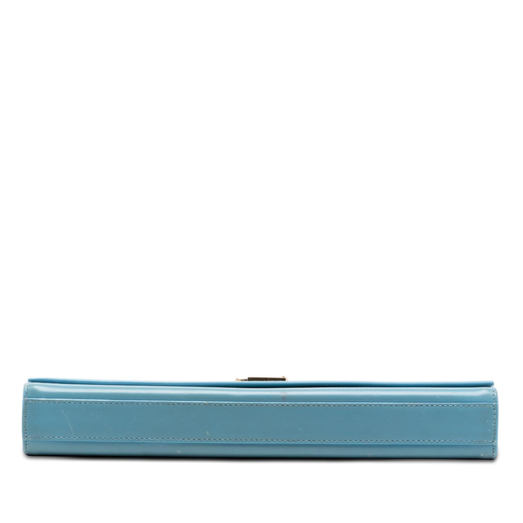 Saint Laurent Smooth Leather Cassandre Clutch