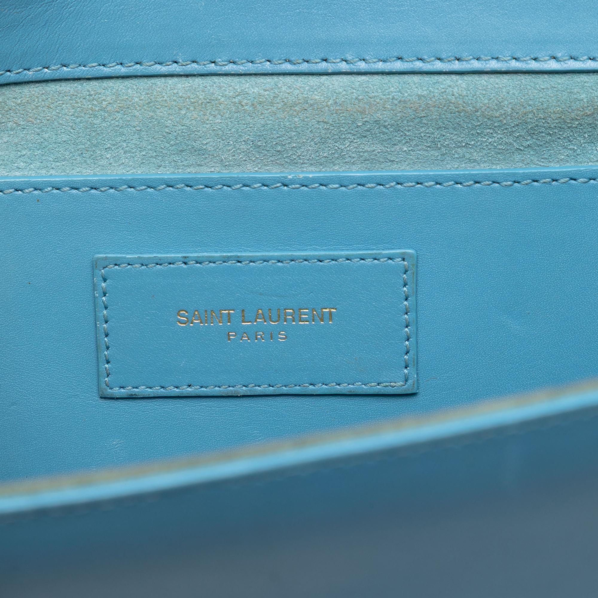 Saint Laurent Smooth Leather Cassandre Clutch