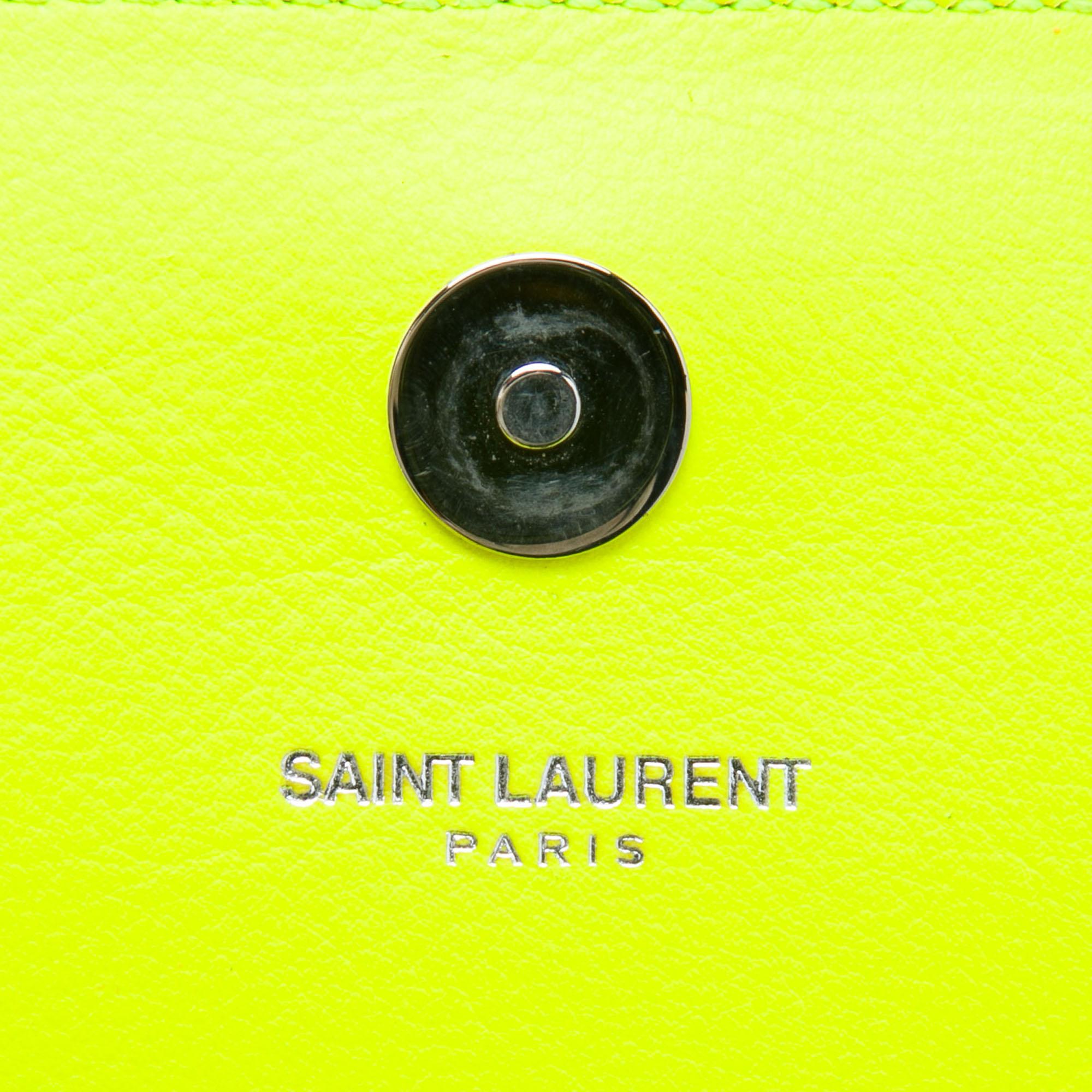 Saint Laurent Smooth Leather Cassandre Clutch