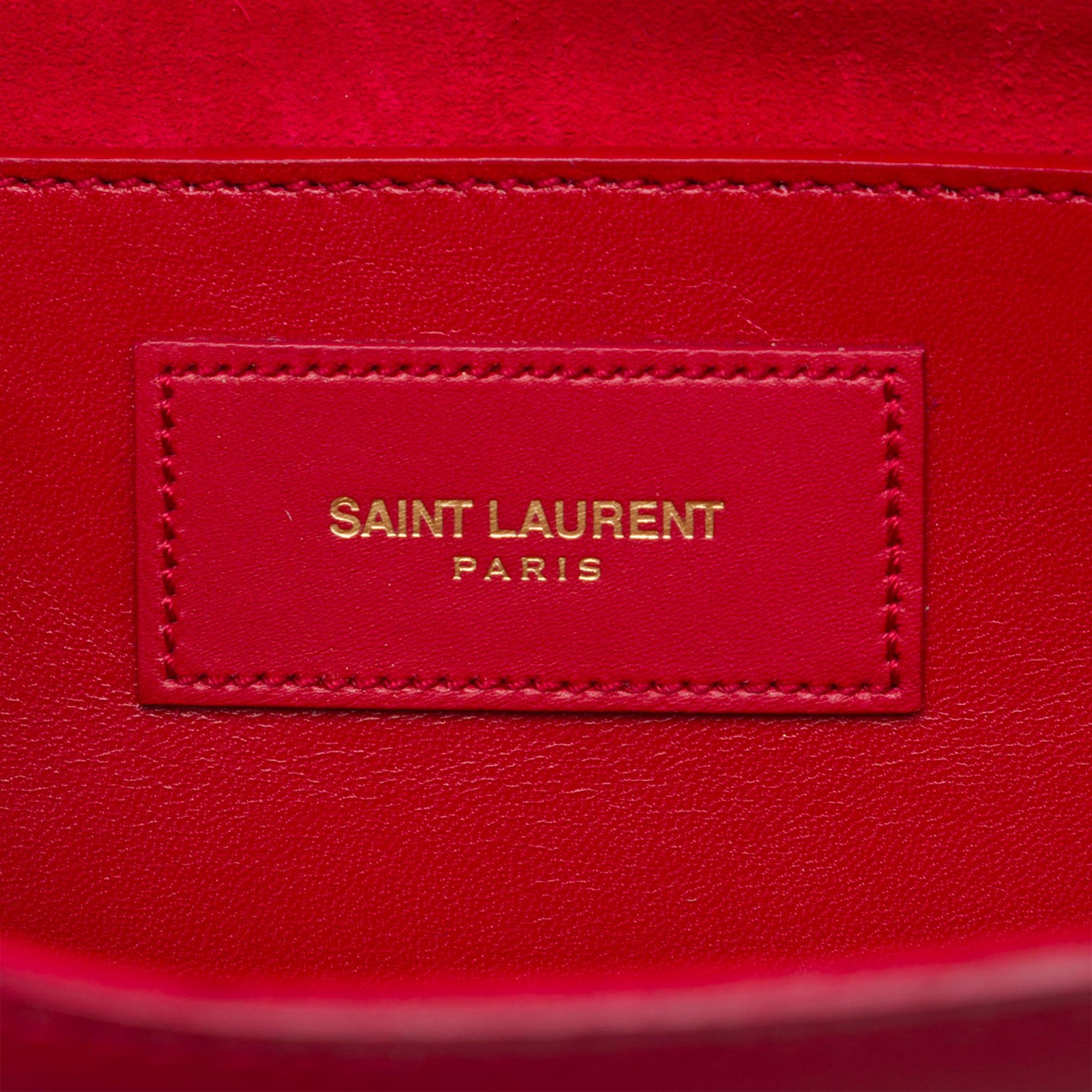 Saint Laurent Smooth Leather Cassandre Clutch