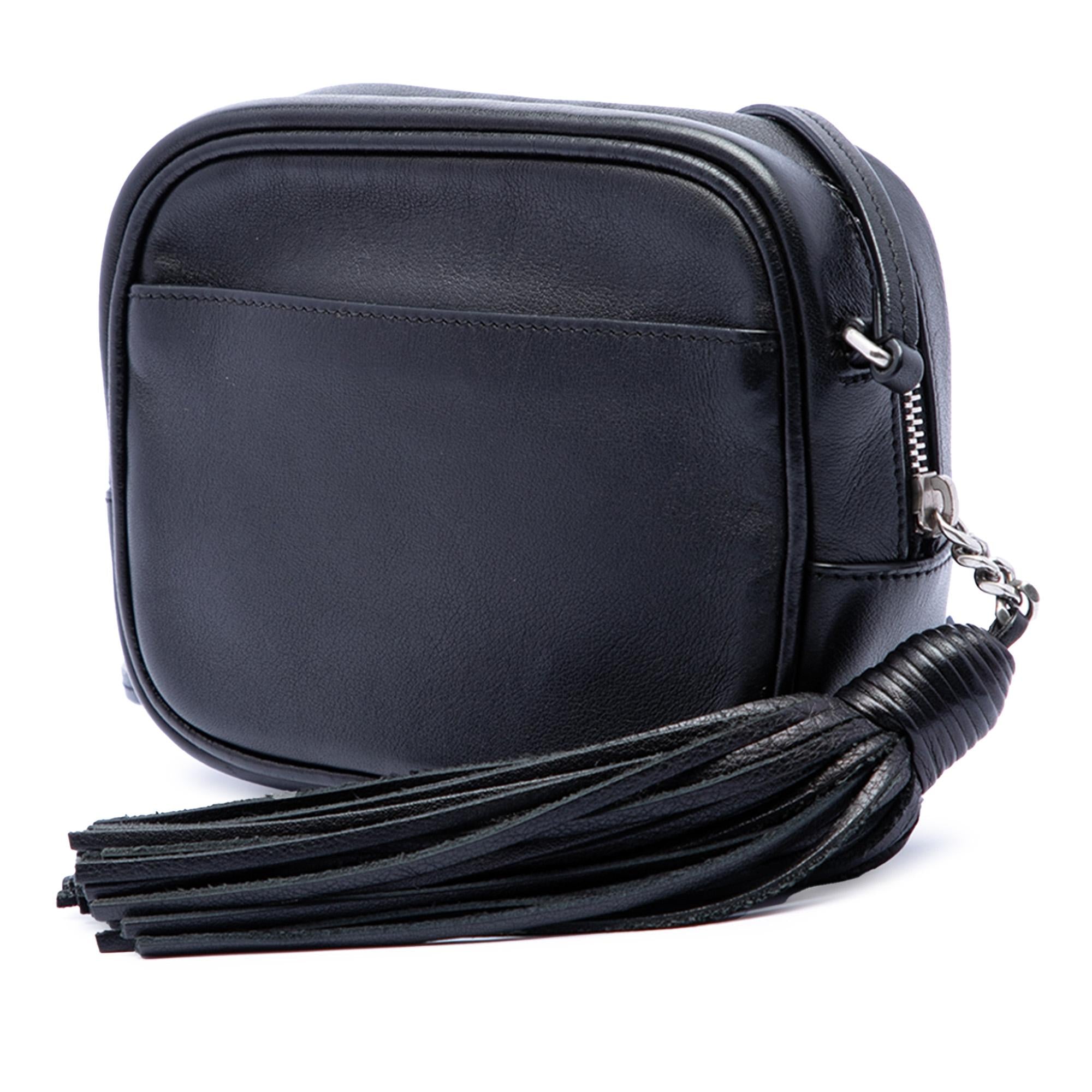 Saint Laurent Studded Calfskin Monogram Heart Blogger Crossbody