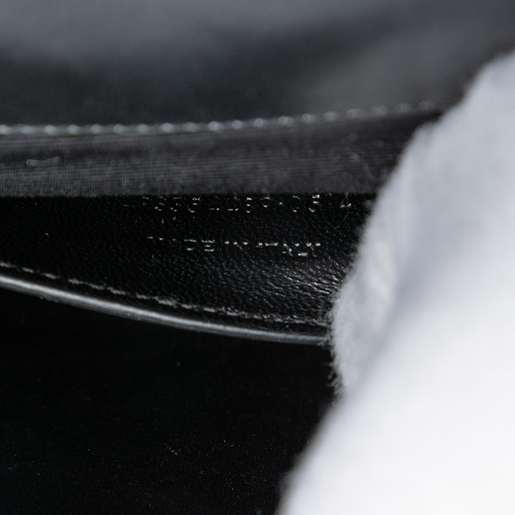 Saint Laurent Studded Chevron Calfskin Monogram Envelope Chain Flap