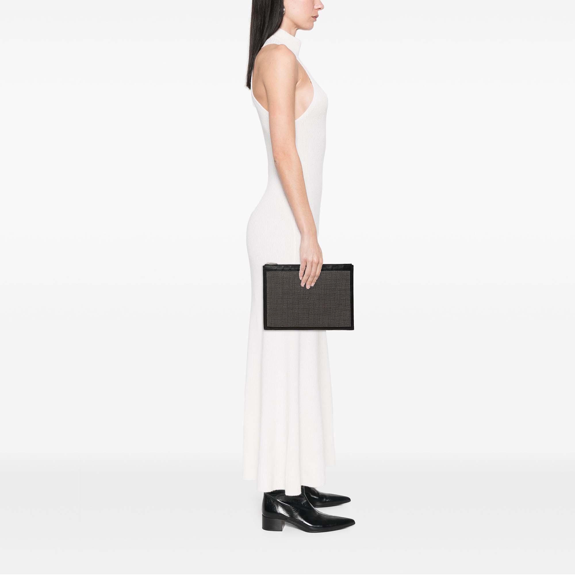 Saint Laurent Studded Leather Clutch