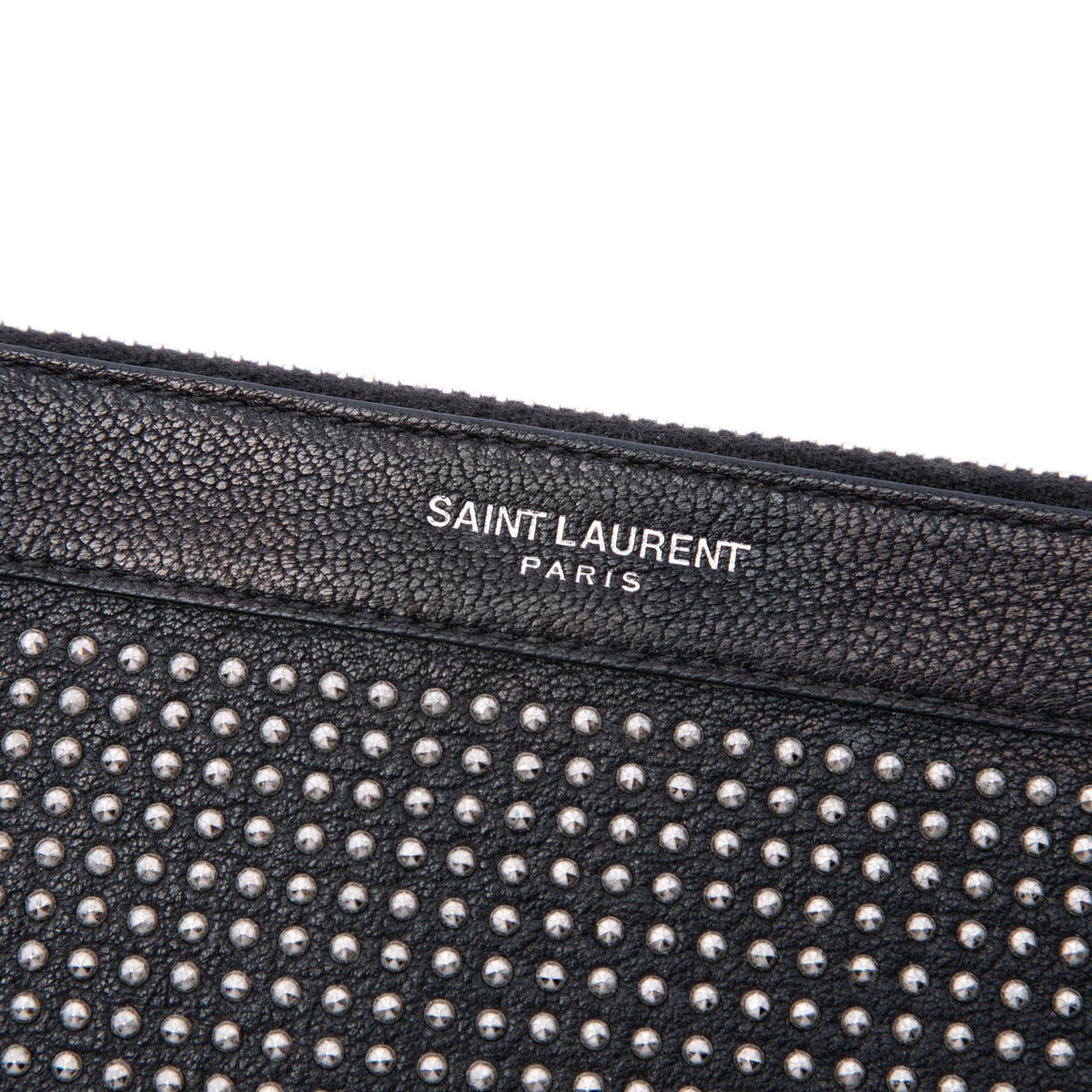 Saint Laurent Studded Leather Clutch