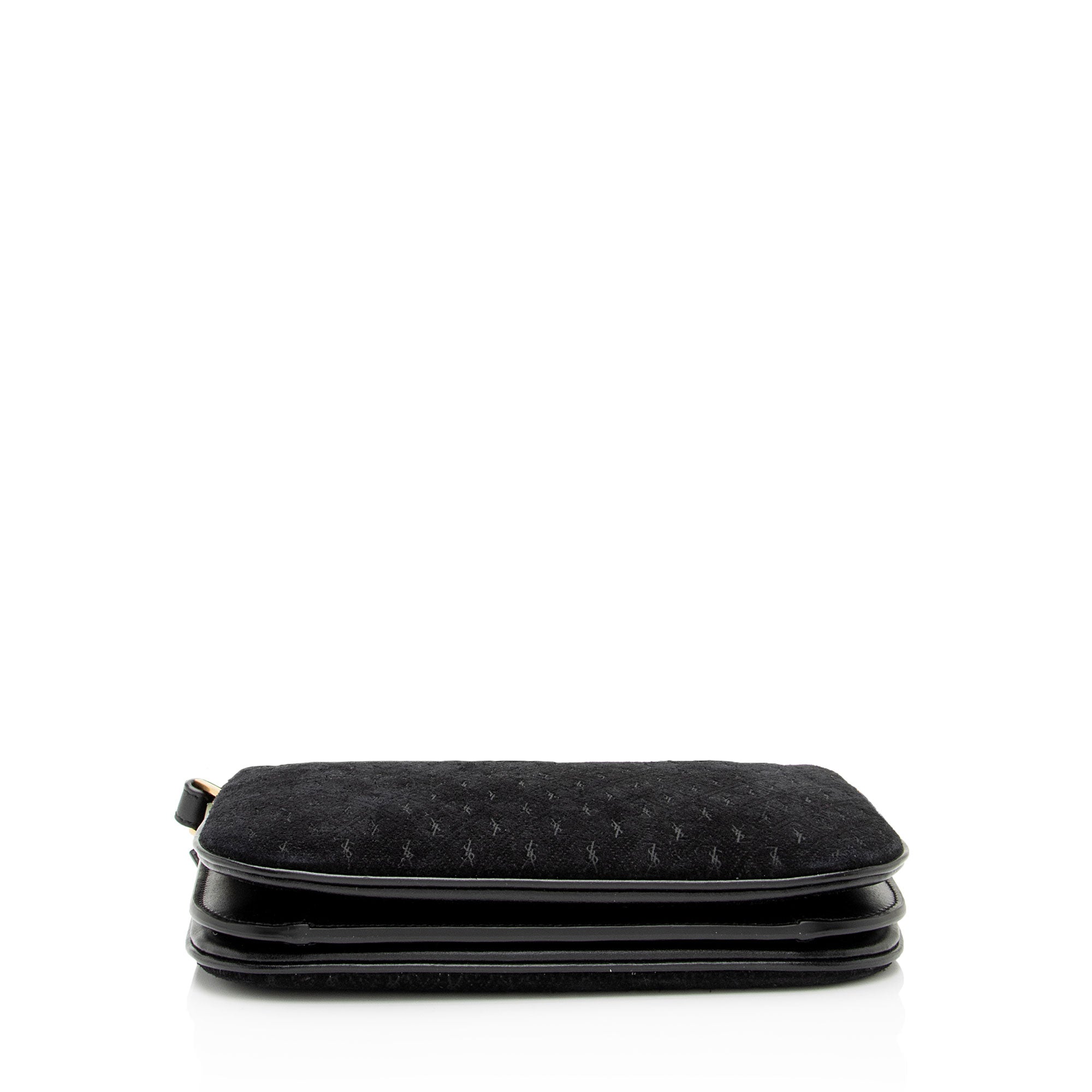 Saint Laurent Suede Monogram King Palm Crossbody Bag (SHF-eGBpnw)