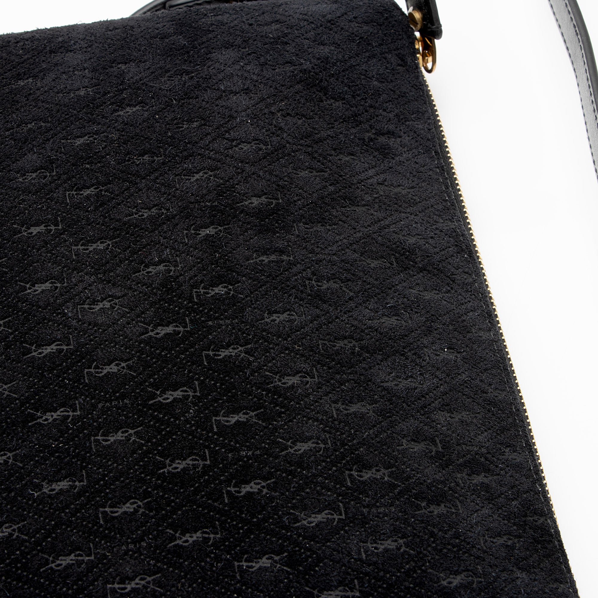 Saint Laurent Suede Monogram King Palm Crossbody Bag (SHF-eGBpnw)
